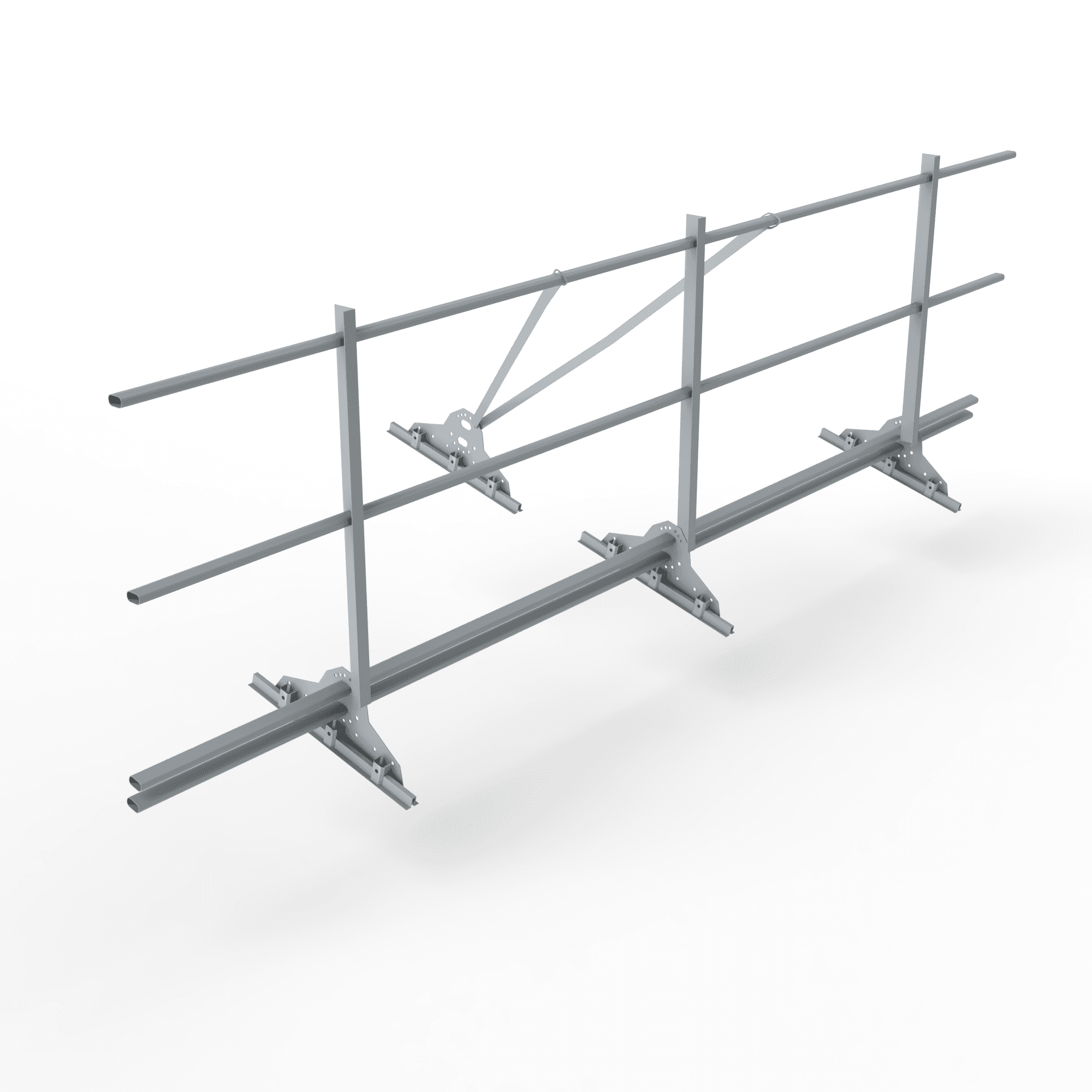 Ограждение кровельное функция снегозадержатель фальц 3000мм 1200-25-1-2-3 оцинкованная сталь с порошковым покрытием RAL 7040