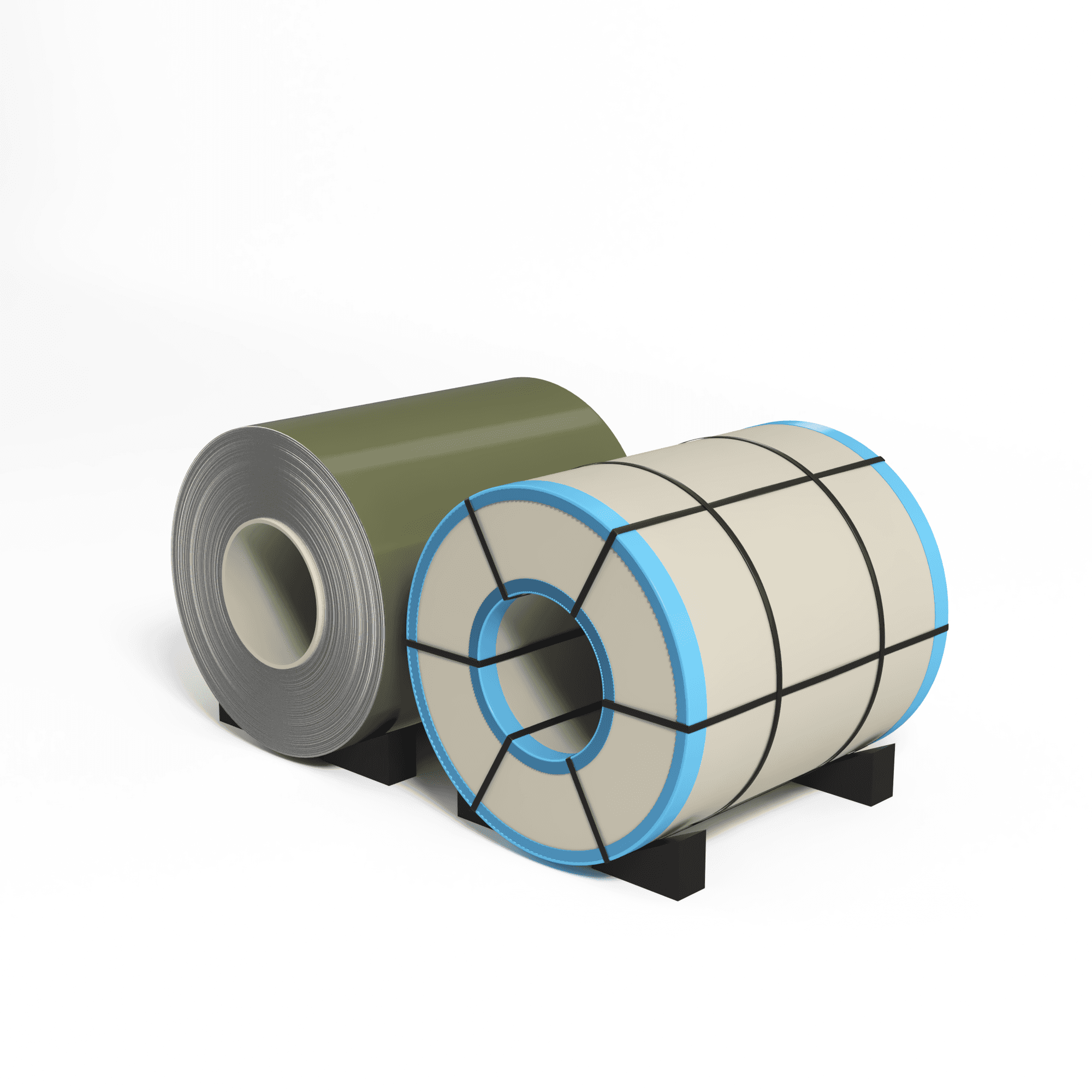 Рулон оцинкованный 0,55х1250мм (RAL 6013) с полимерным покрытием (полиэстер)