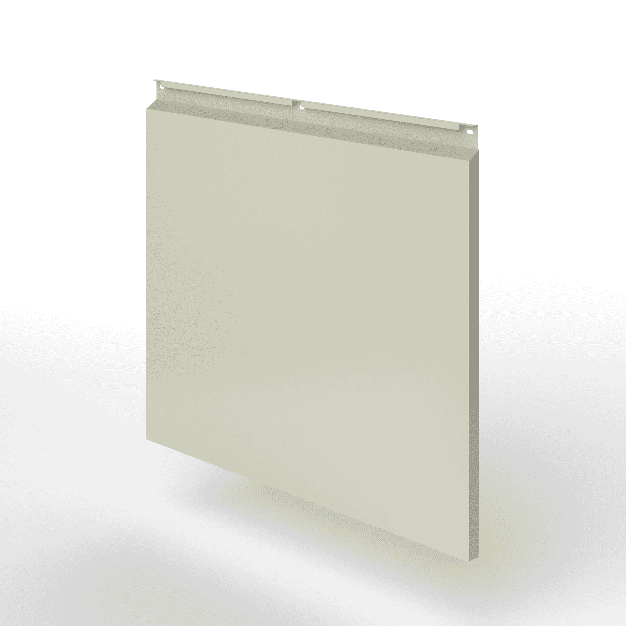 Фасадная металлокассета закрытого типа оцинкованная с порошковым покрытием 0,7x430х915мм RAL 7032 Галечный серый