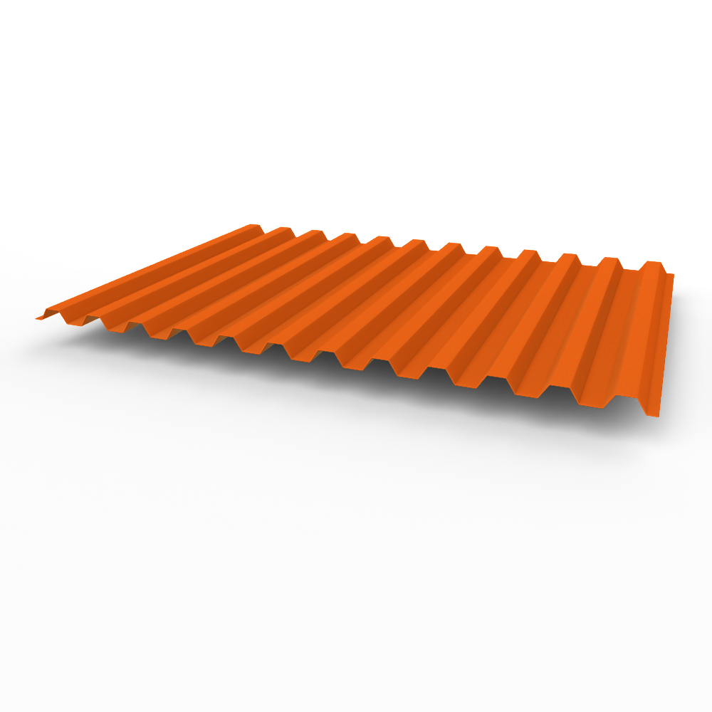 Профнастил С21 0,55х1051мм (RAL 2004) оцинкованный, с полимерным покрытием (полиэстер)