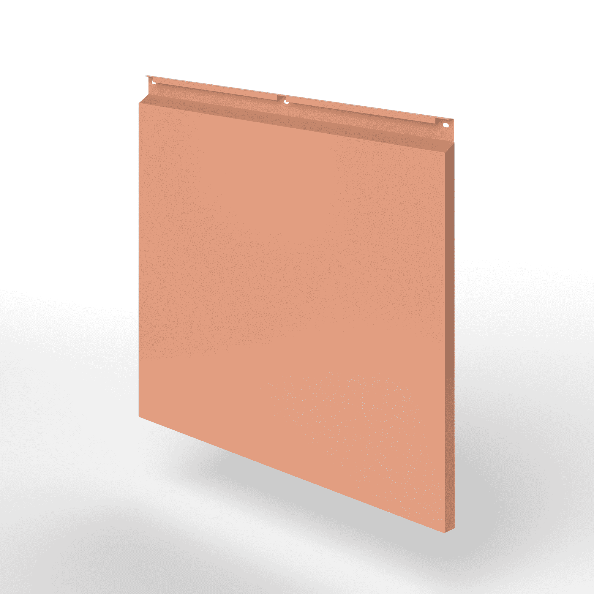 Фасадная металлокассета закрытого типа оцинкованная с порошковым покрытием 0,7x1160х600мм RAL 3012 Бежево-красный