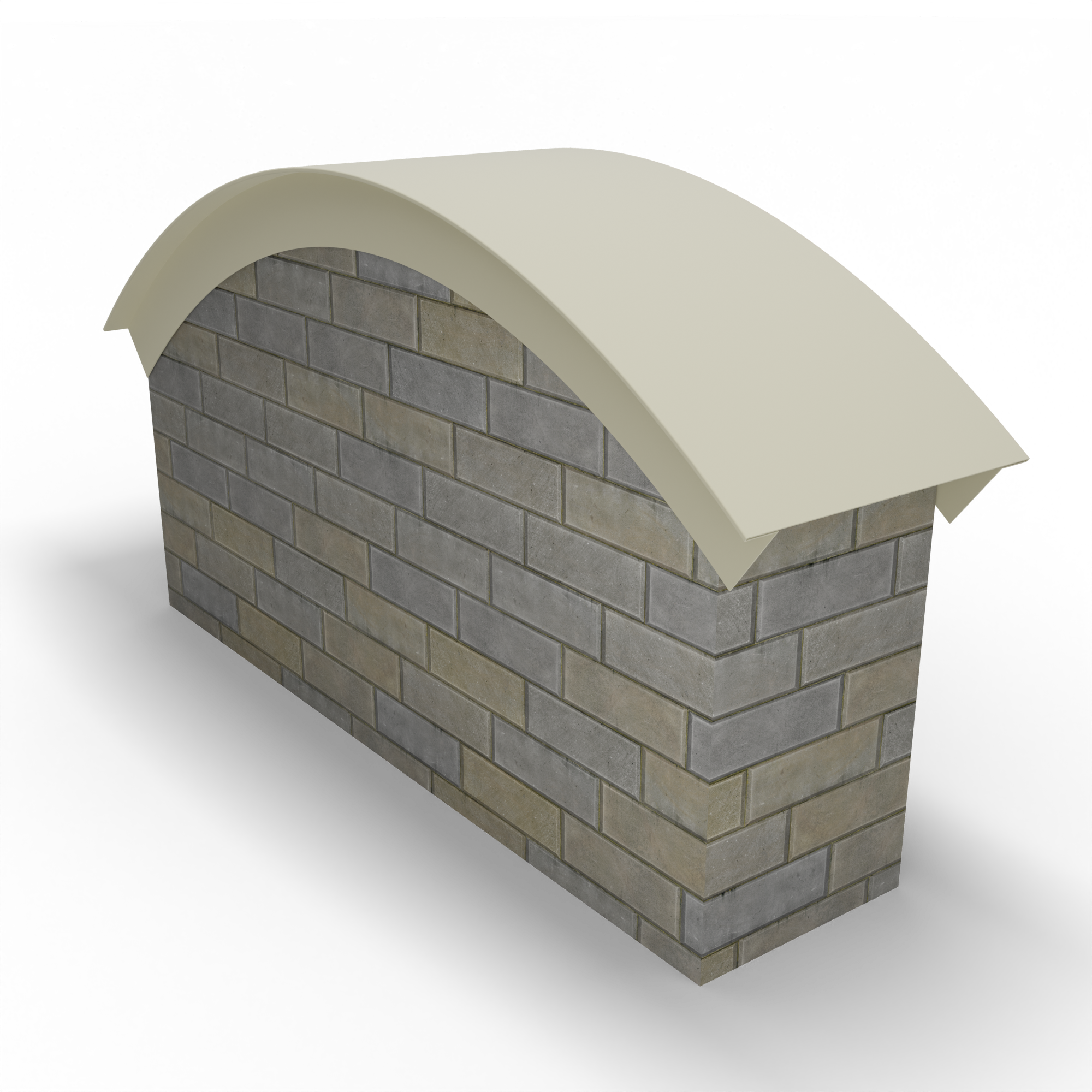 Парапет радиусный 0,45 мм (RAL 1013) полиэстер