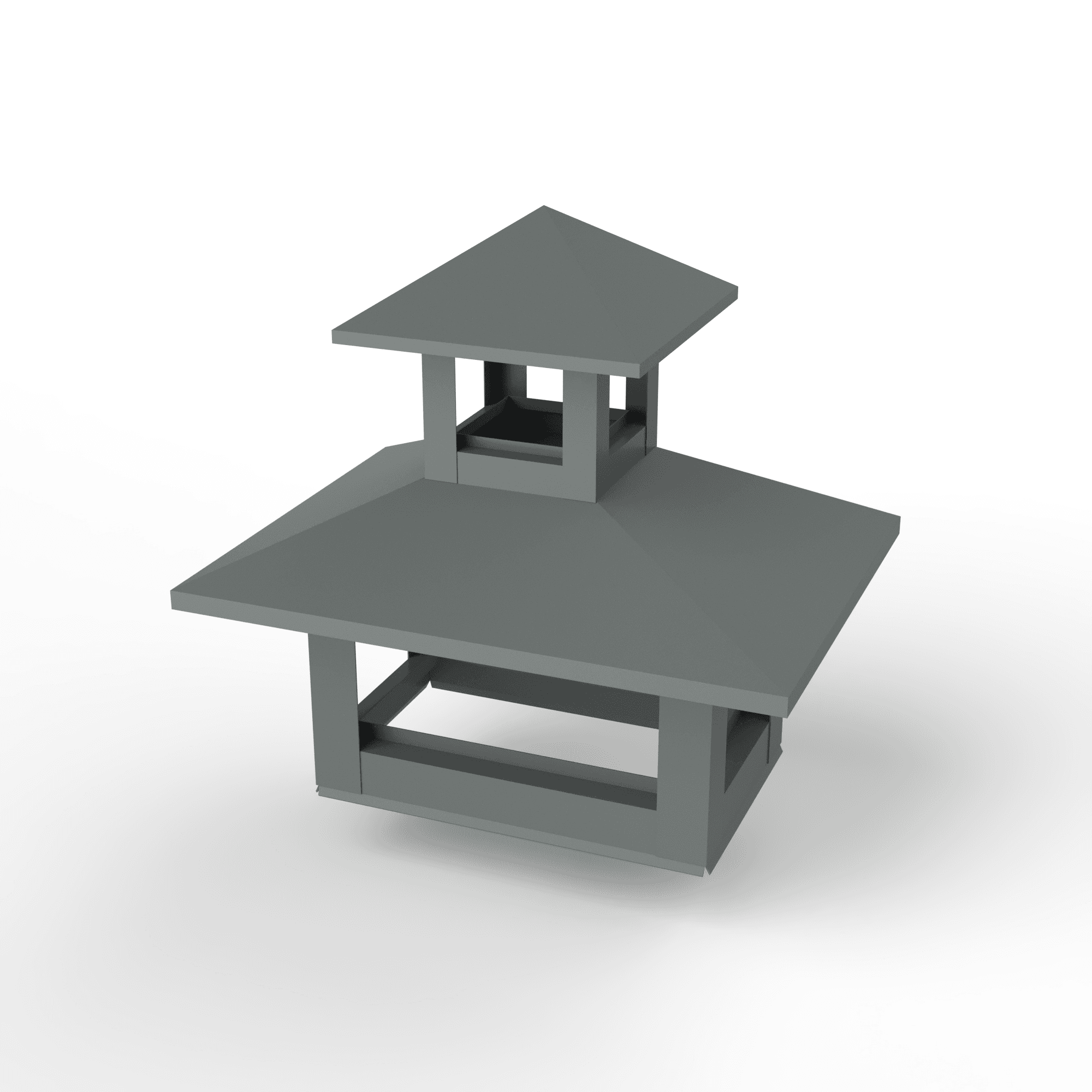 Дымник на трубу двойной оцинкованный с полимерным покрытием до 1600мм RAL 7005