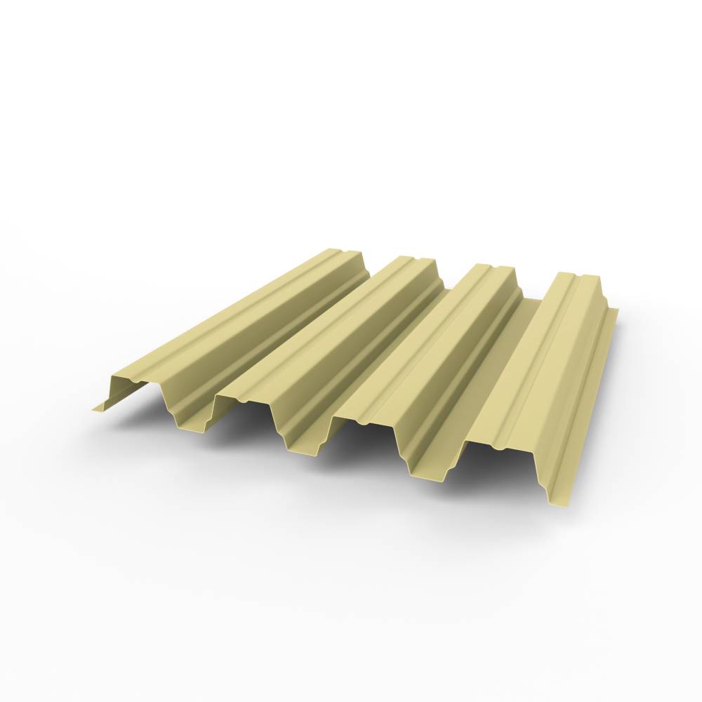 Профнастил Н75 - 0,65 (RAL 1014) с полимерным покрытием (полиэстер)