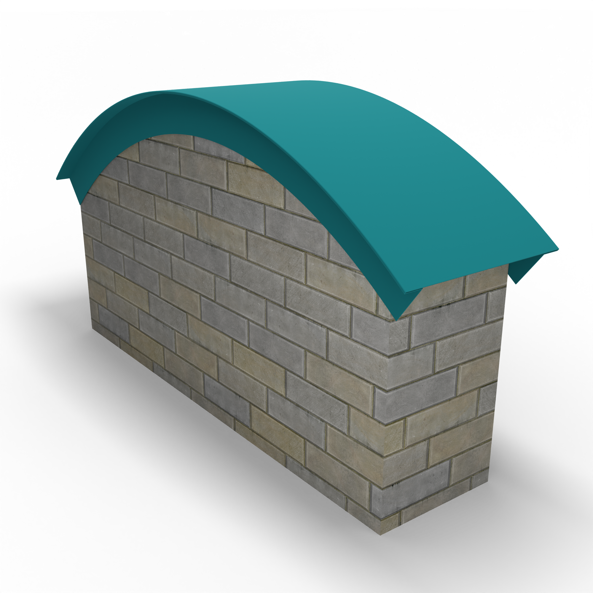 Парапет радиусный 0,45 мм (RAL 5018) полиэстер