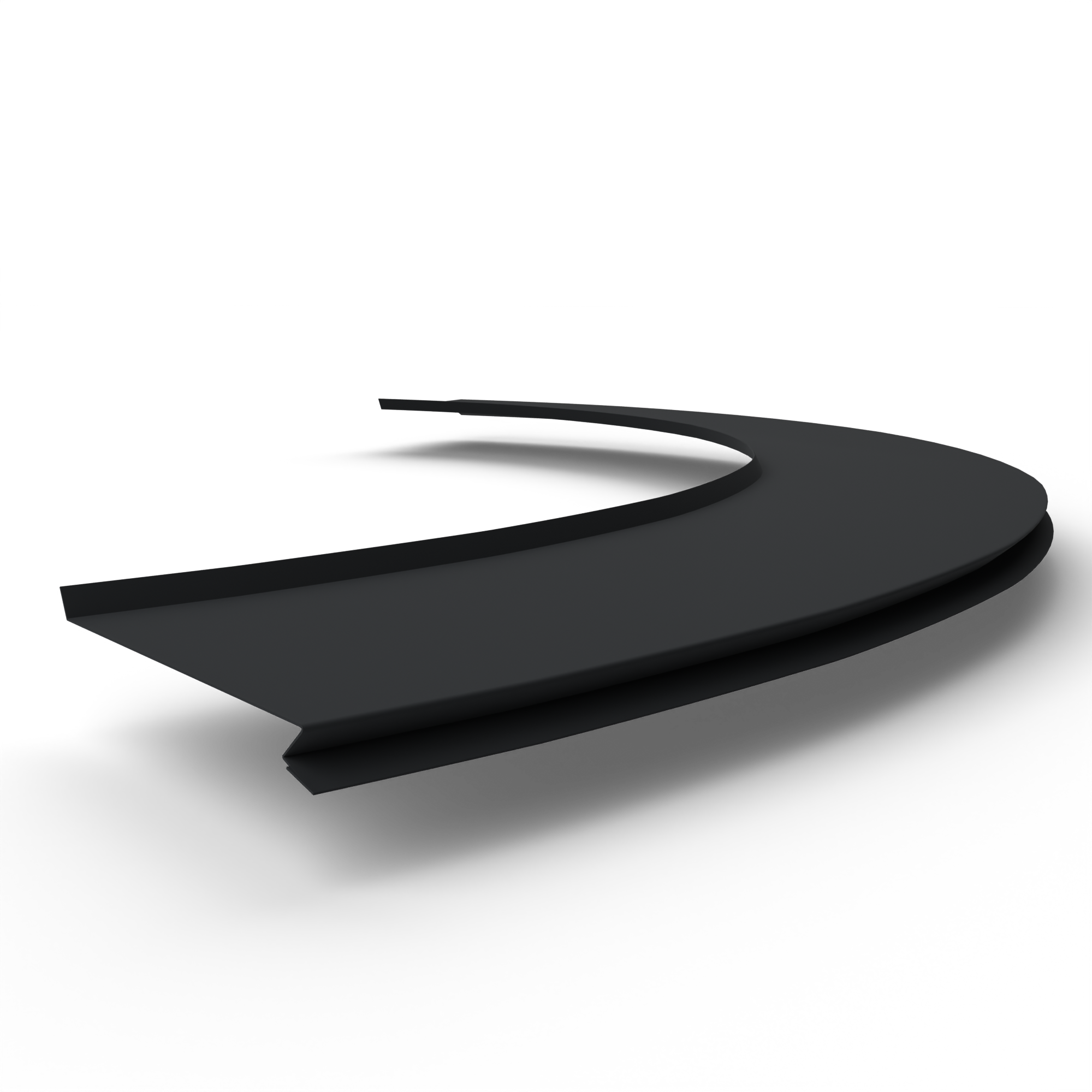 Отлив радиусный 0,5мм RAL 9004 оцинкованный, c порошковым покрытием