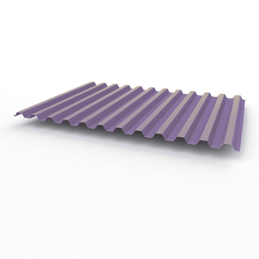 Профнастил С21 0,55х1051мм (RAL 4011) оцинкованный, с полимерным покрытием (полиэстер)