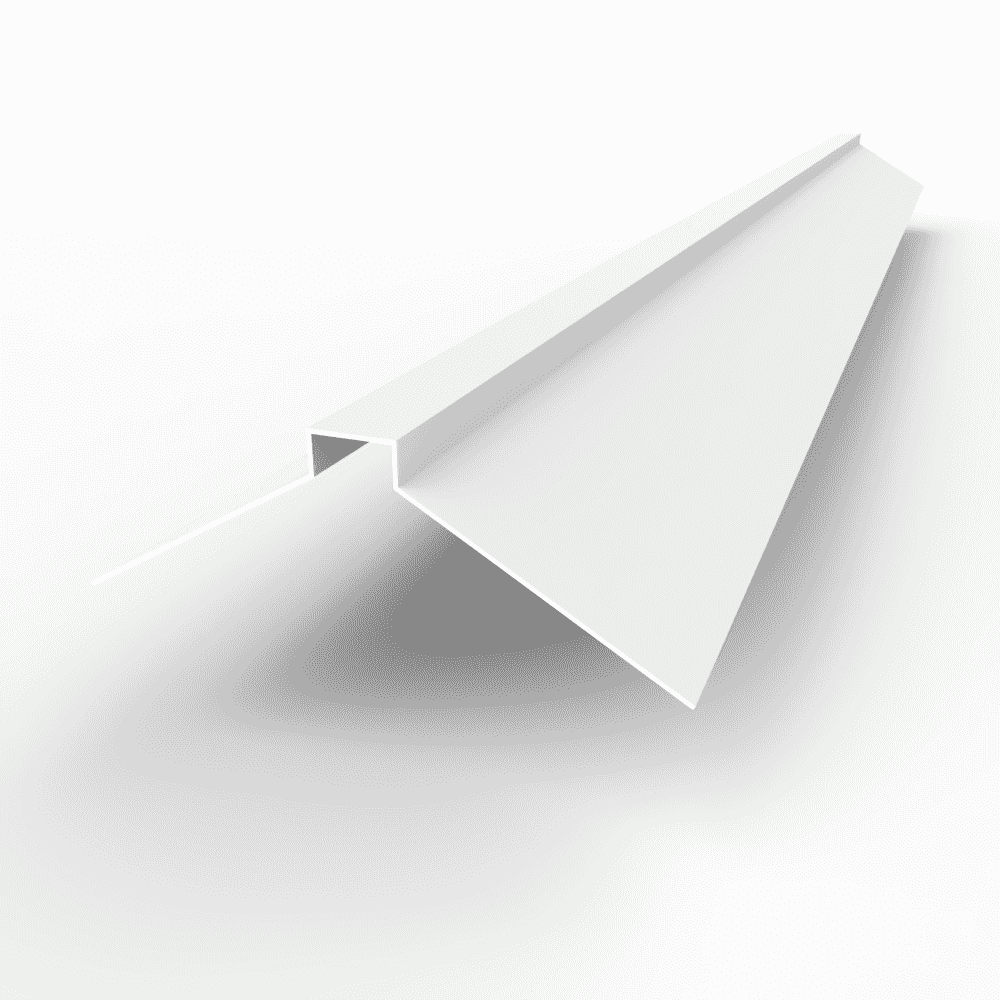 Конек фигурный 0,45 мм RAL 9016 оцинкованный, с порошковым покрытием