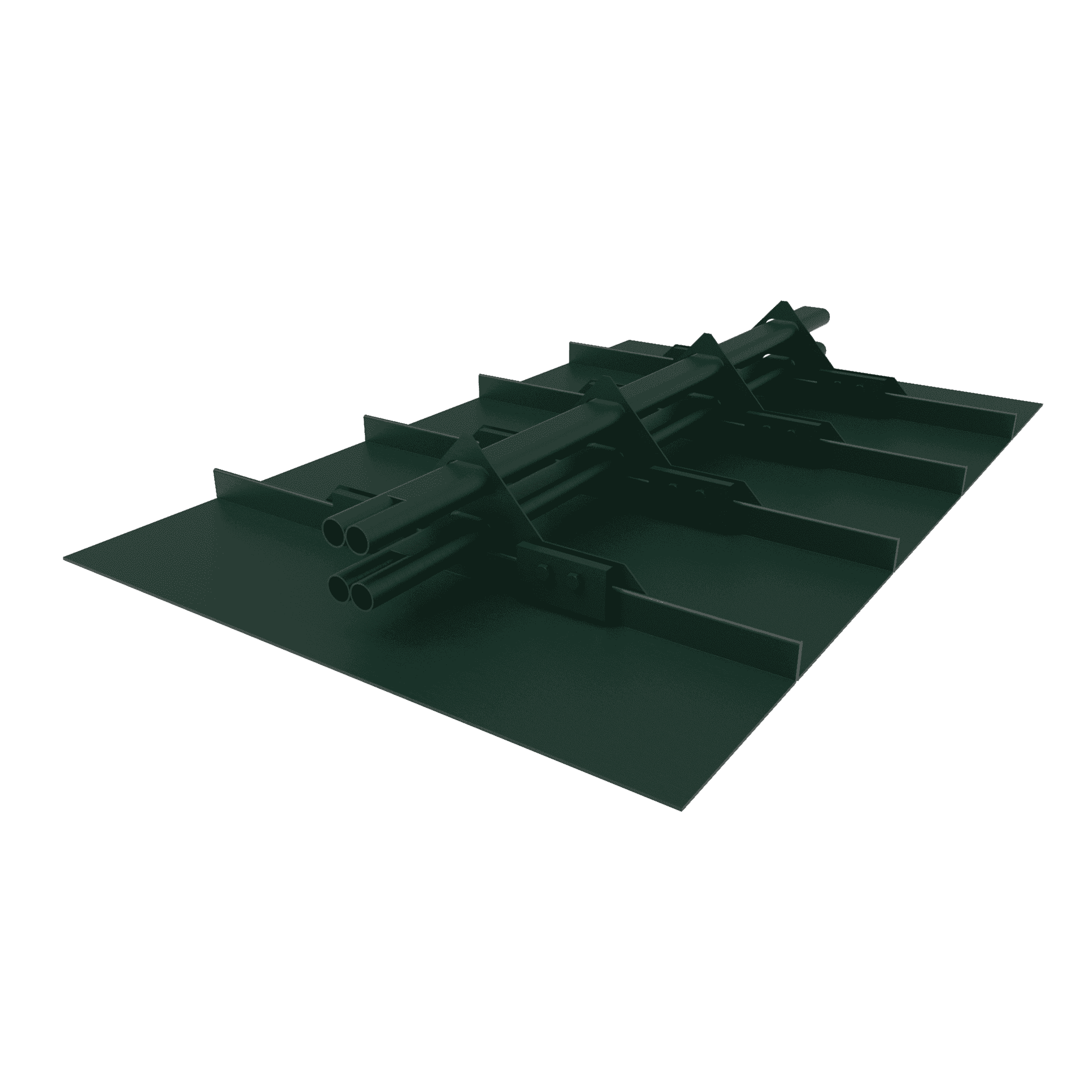 Снегозадержатель трубчатый плоскоовальный 3000мм фальц 40x20-1,0-1,0-4 оцинкованная сталь с порошковым покрытием RAL 6005