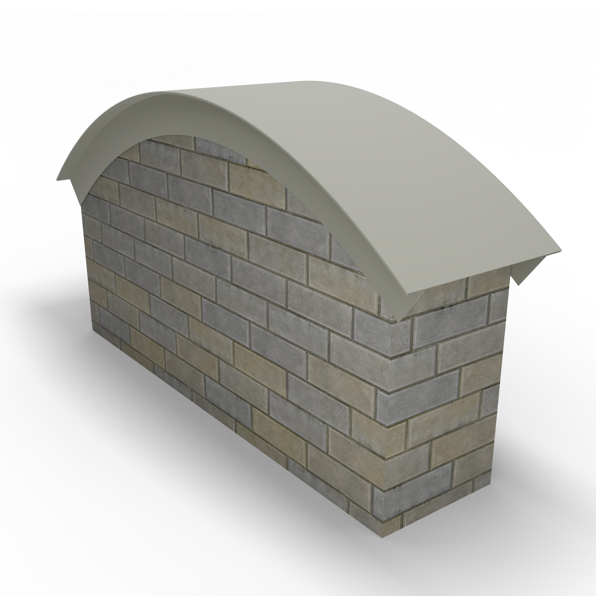 Парапет радиусный 0,7 мм (RAL 7044) полиэстер