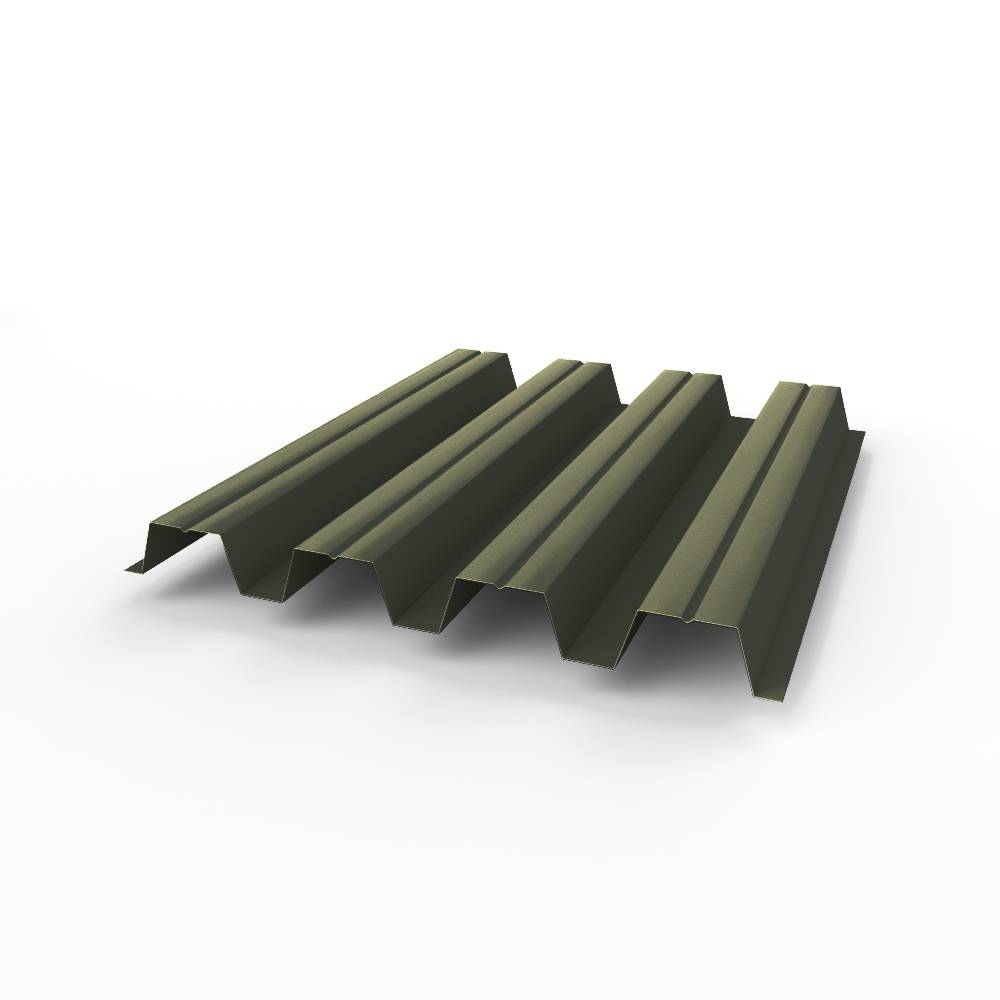 Профнастил Н57 оцинкованный 0,8х801мм (RAL 6006) с полимерным покрытием (Полиэстер)