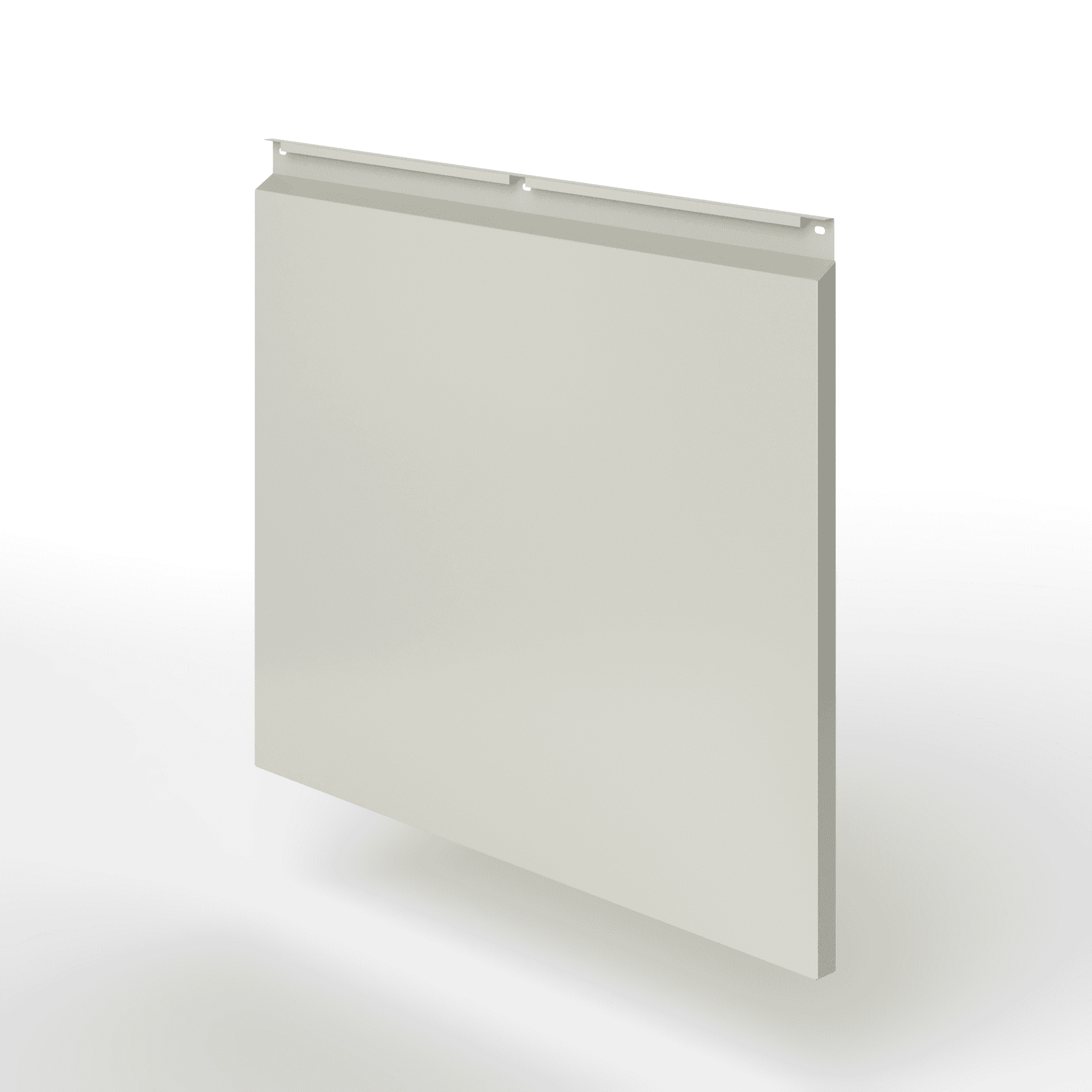 Фасадная металлокассета закрытого типа оцинкованная с порошковым покрытием 0,7x380х370 мм RAL 7044 Серый шёлк