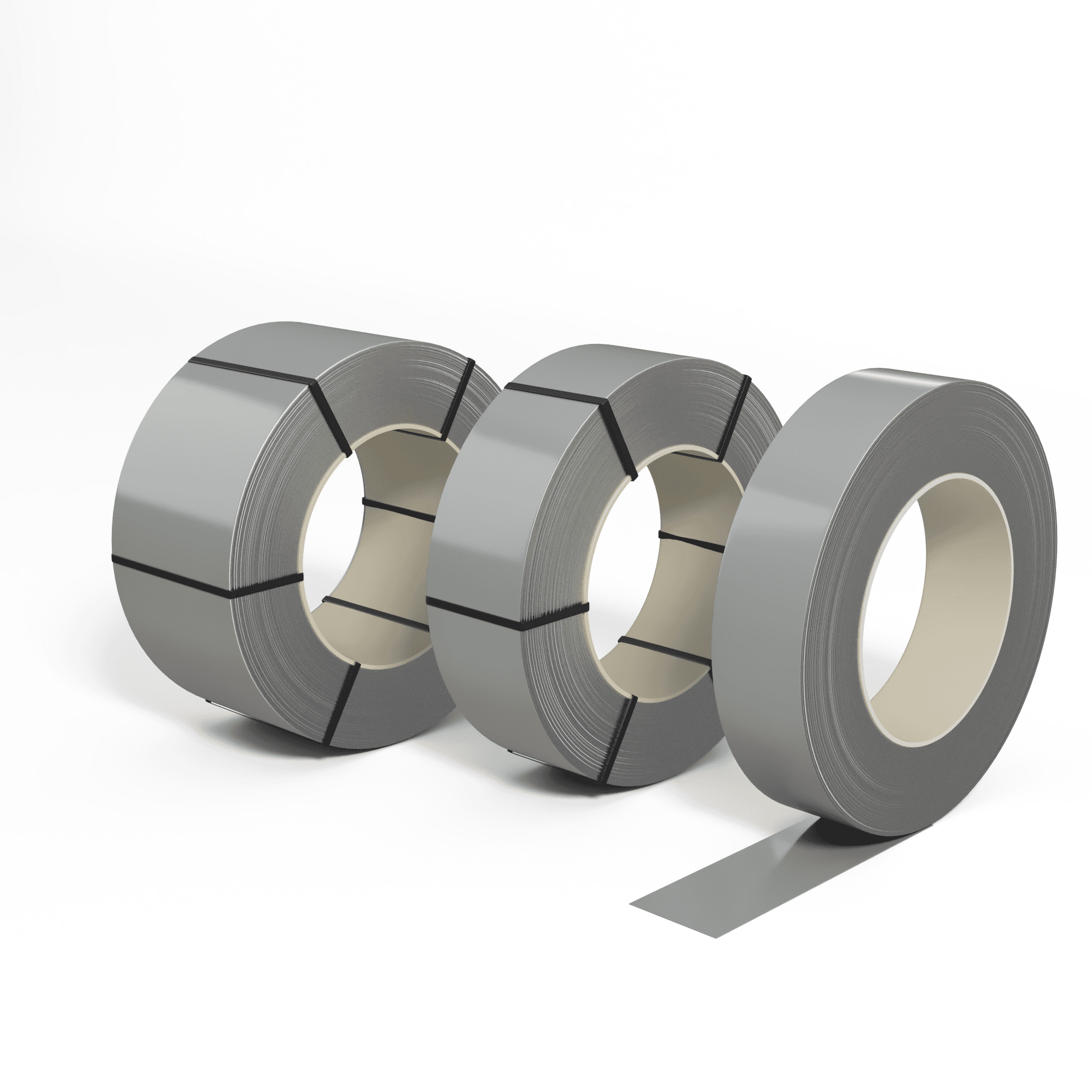 Лента оцинкованная (Штрипс) 0,8 мм (RAL 9006) с полимерным покрытием