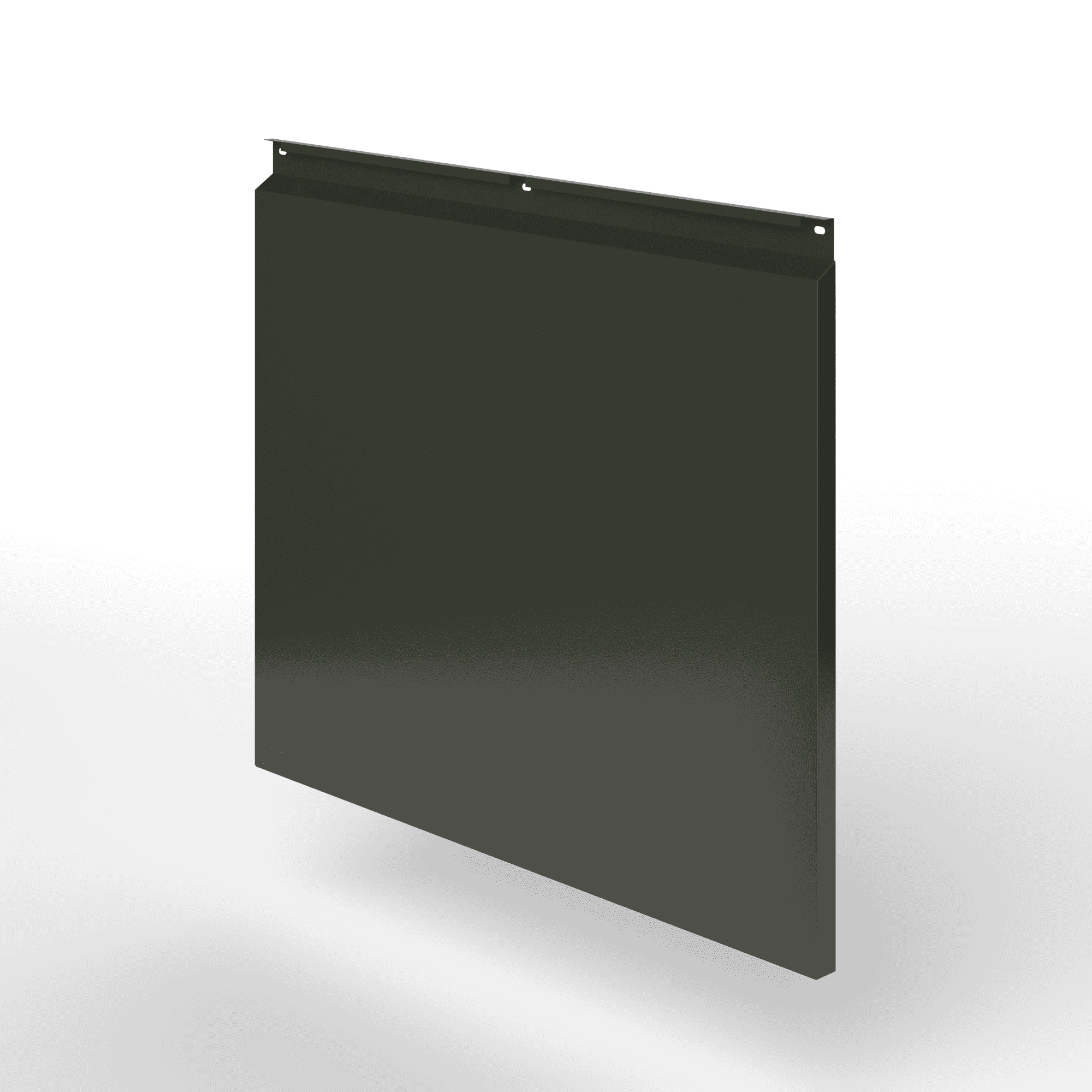 Фасадная металлокассета закрытого типа оцинкованная с порошковым покрытием 0,7x545х550мм RAL 6008 Коричнево-зелёный