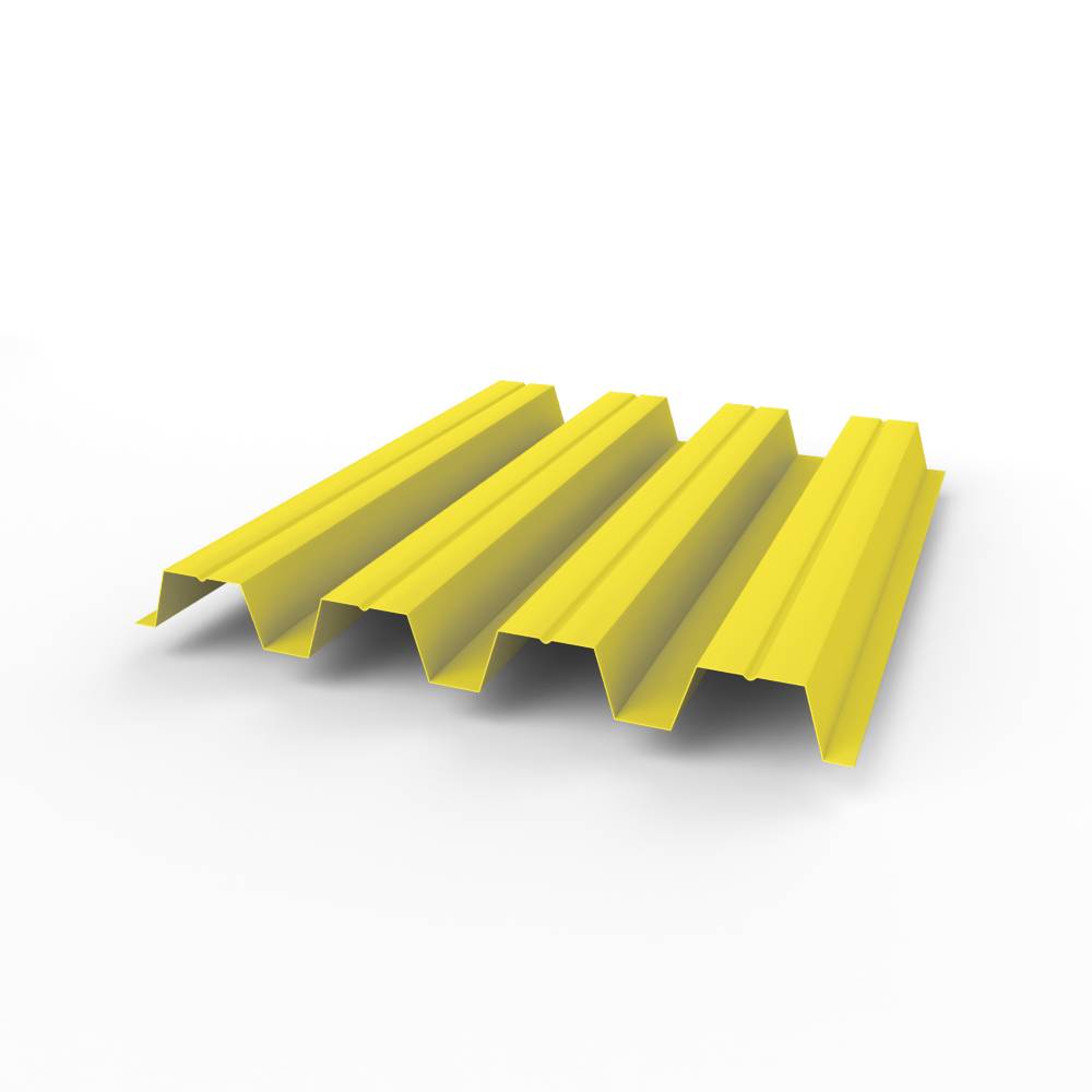 Профнастил Н57 оцинкованный 0,8х801мм (RAL 1018) с полимерным покрытием (Полиэстер)