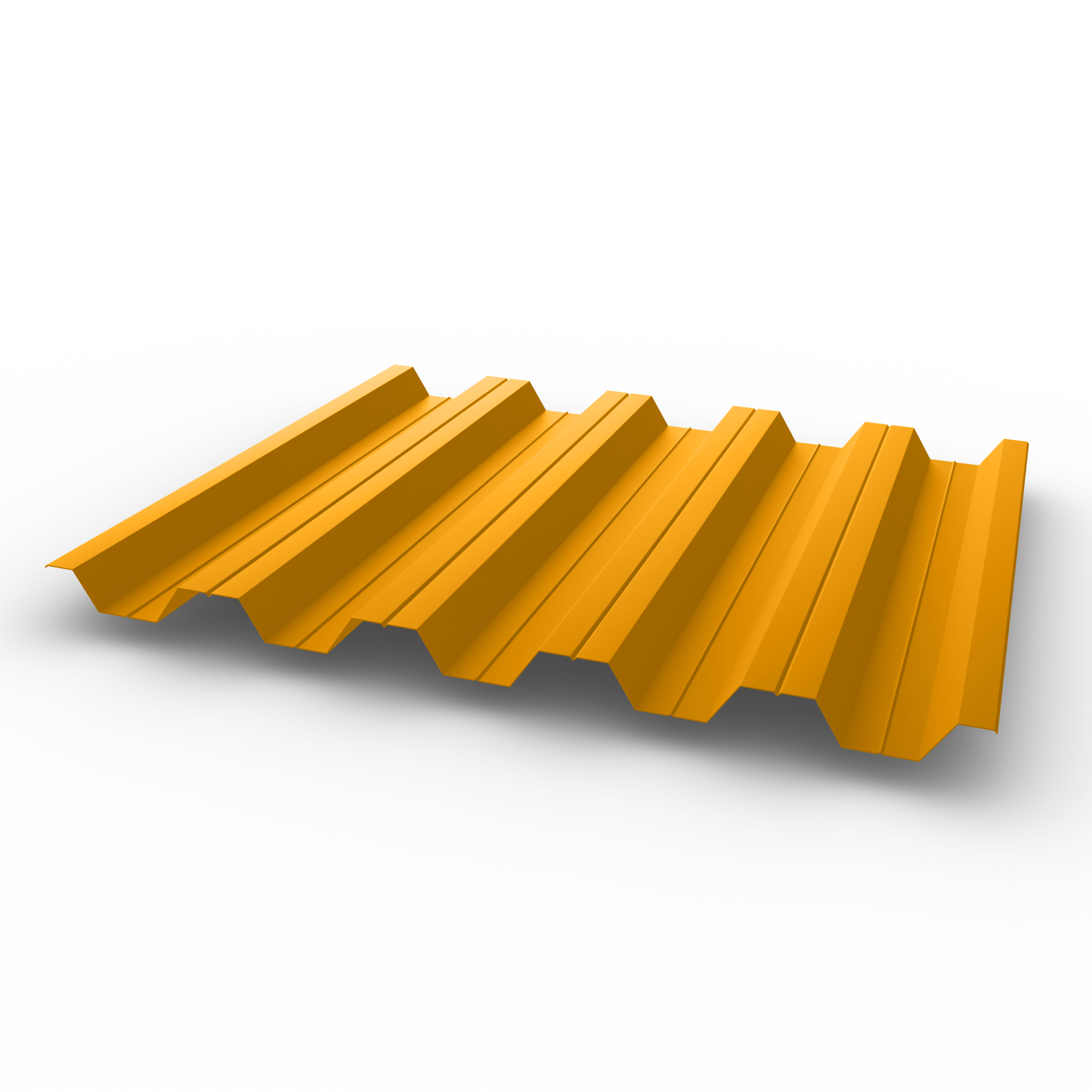 Профнастил НС35 - 0,6 - RAL 1033 оцинкованный, с полимерным покрытием (Полиэстер)