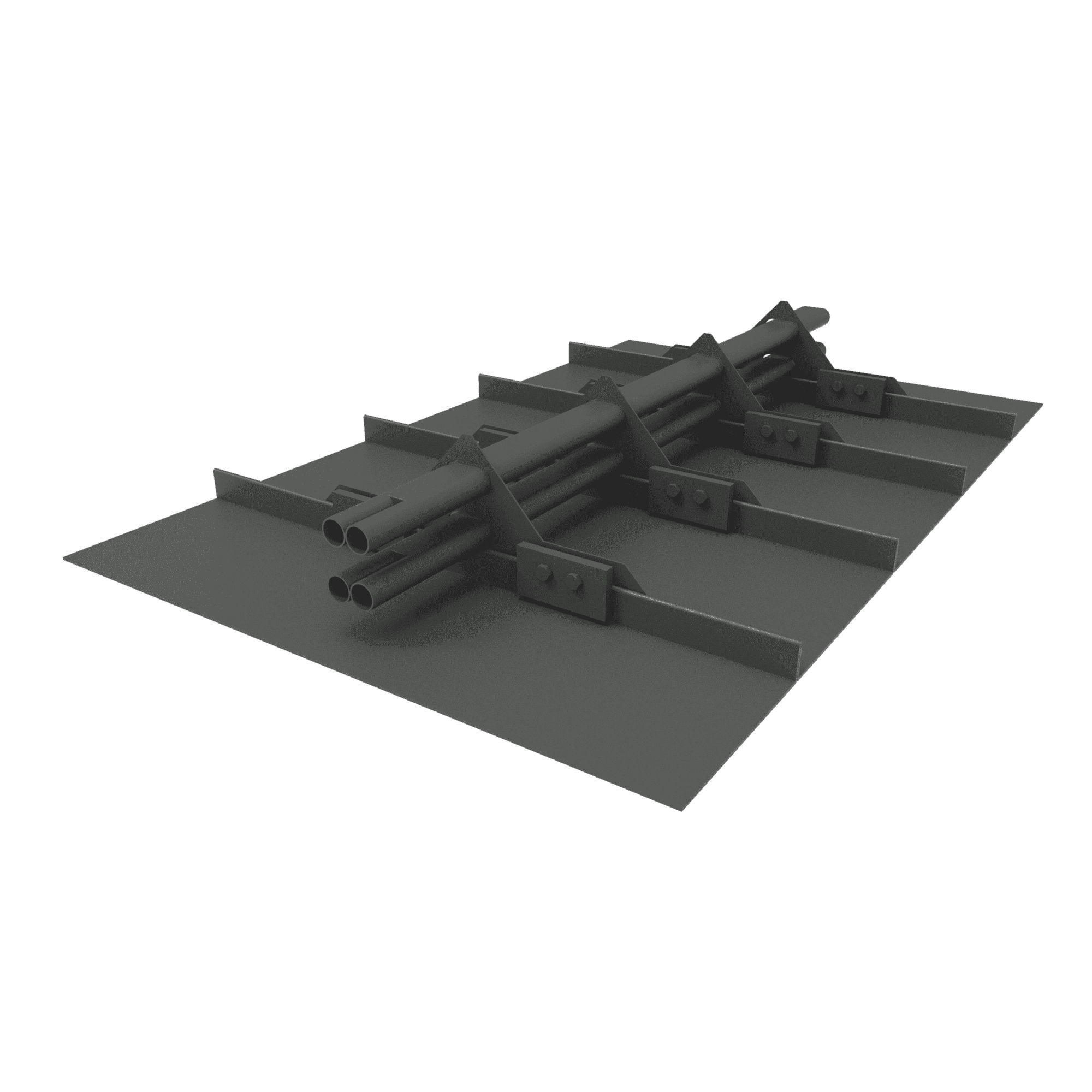 Снегозадержатель трубчатый 3000мм фальц 40x20-1,0-1,5-4 холоднокатанная сталь с порошковым покрытием RAL 7005