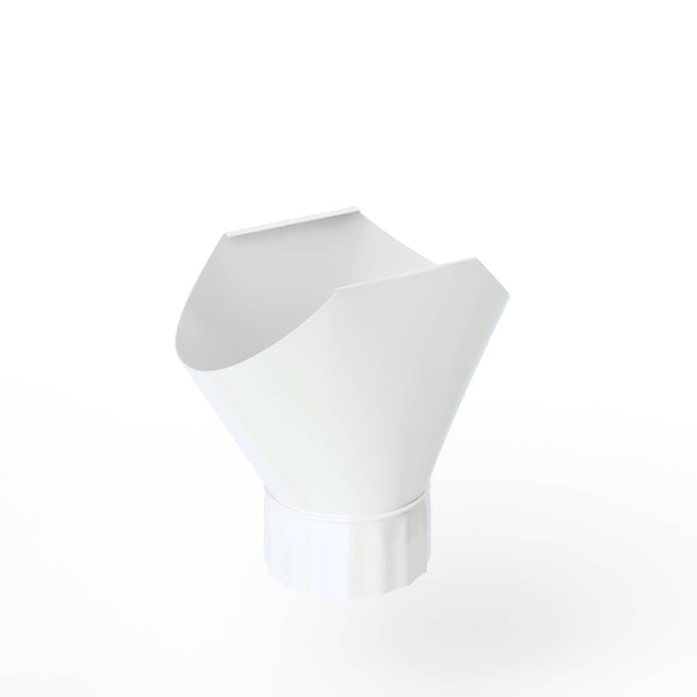 Воронка желоба накладная с полимерным покрытием Металлпрофиль ф150 х185мм RAL 9003