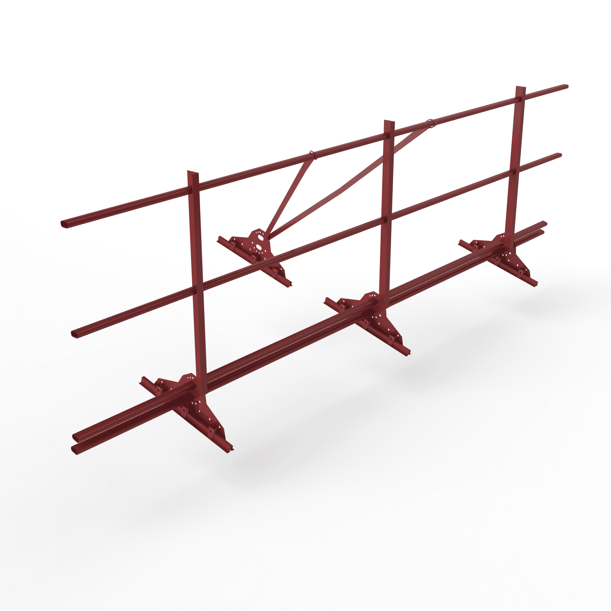 Ограждение кровельное функция снегозадержатель фальц 2000мм 1200-25-1-2-2 оцинкованная сталь с порошковым покрытием RAL 3011