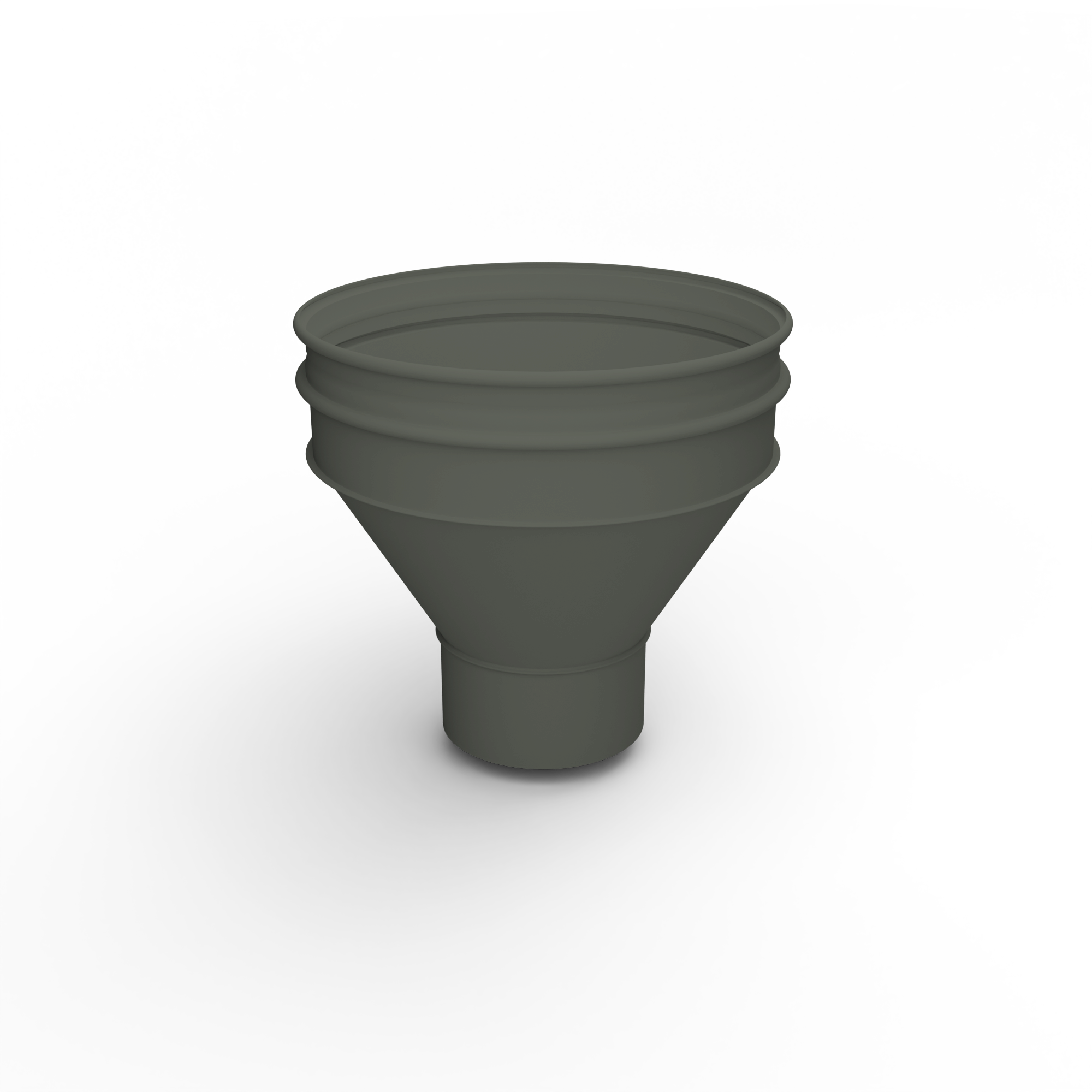 Воронка водосточная ф140х350мм (RAL 6006) водосборная, c порошковым покрытием