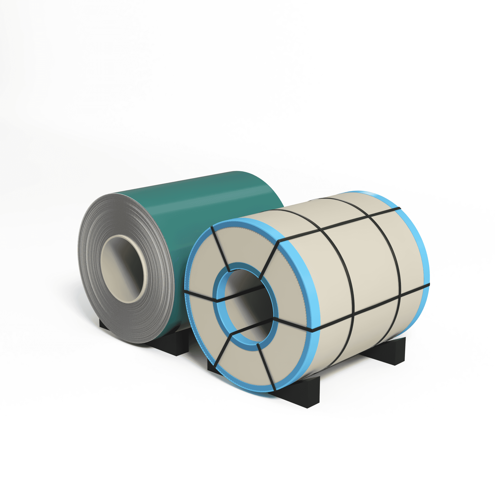 Рулон оцинкованный 0,5х1250мм (RAL 6033) с полимерным покрытием (полиэстер)