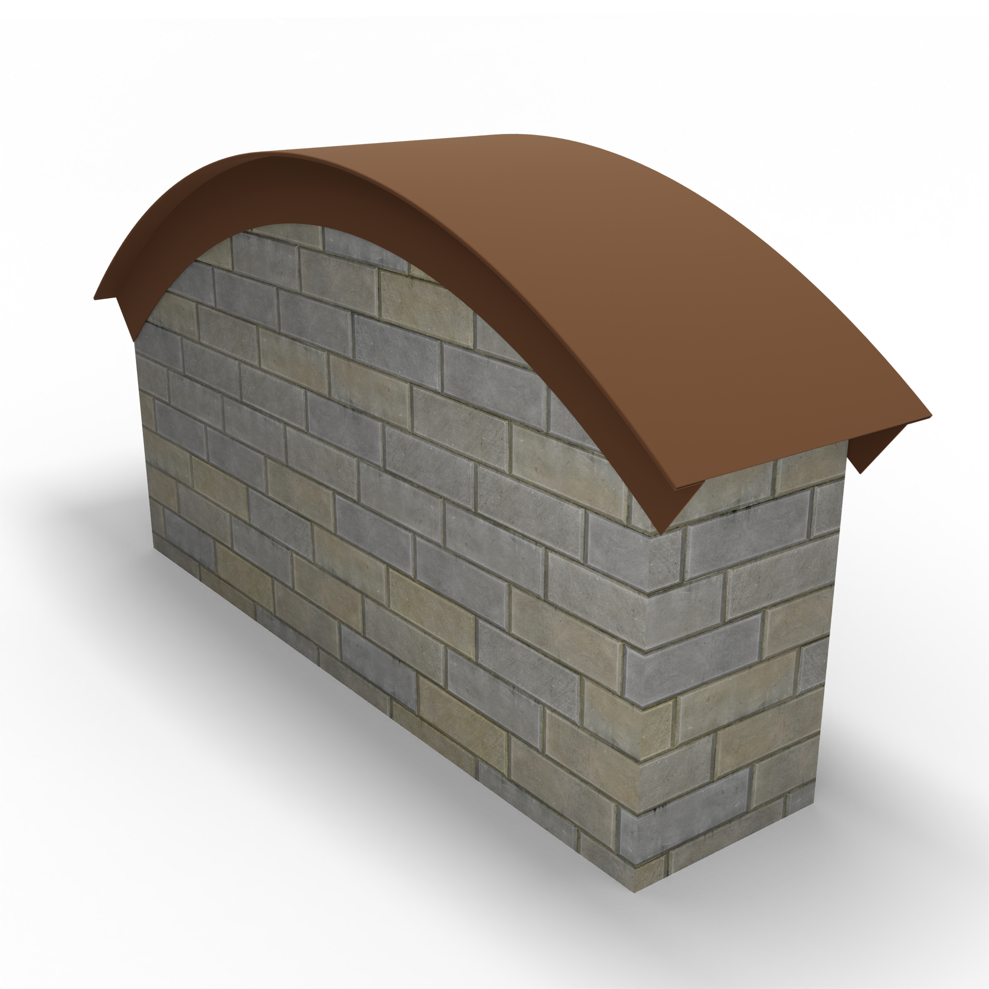 Парапет радиусный 0,45 мм (RAL 8024) полиэстер