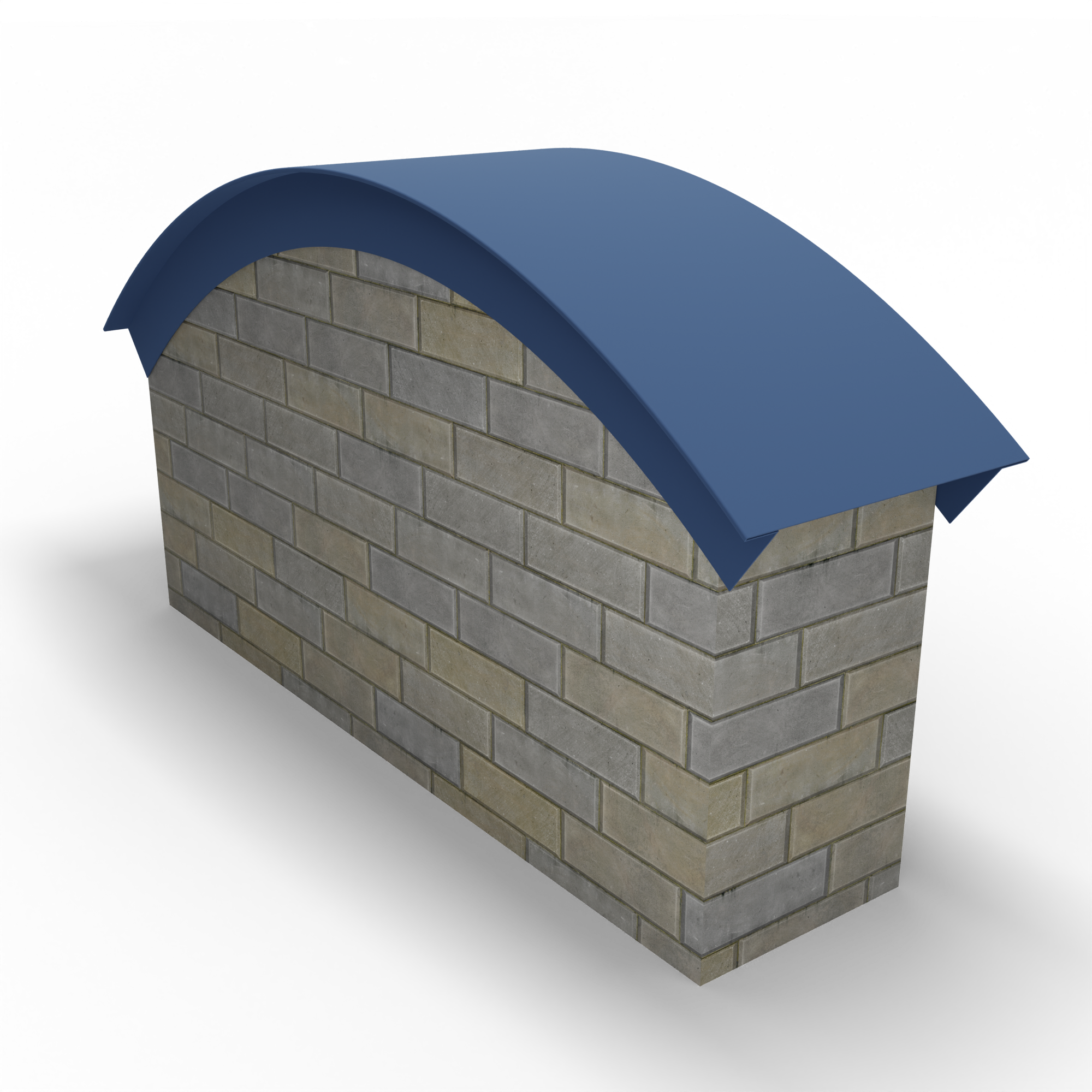 Парапет радиусный 0,45 мм (RAL 5023) полиэстер