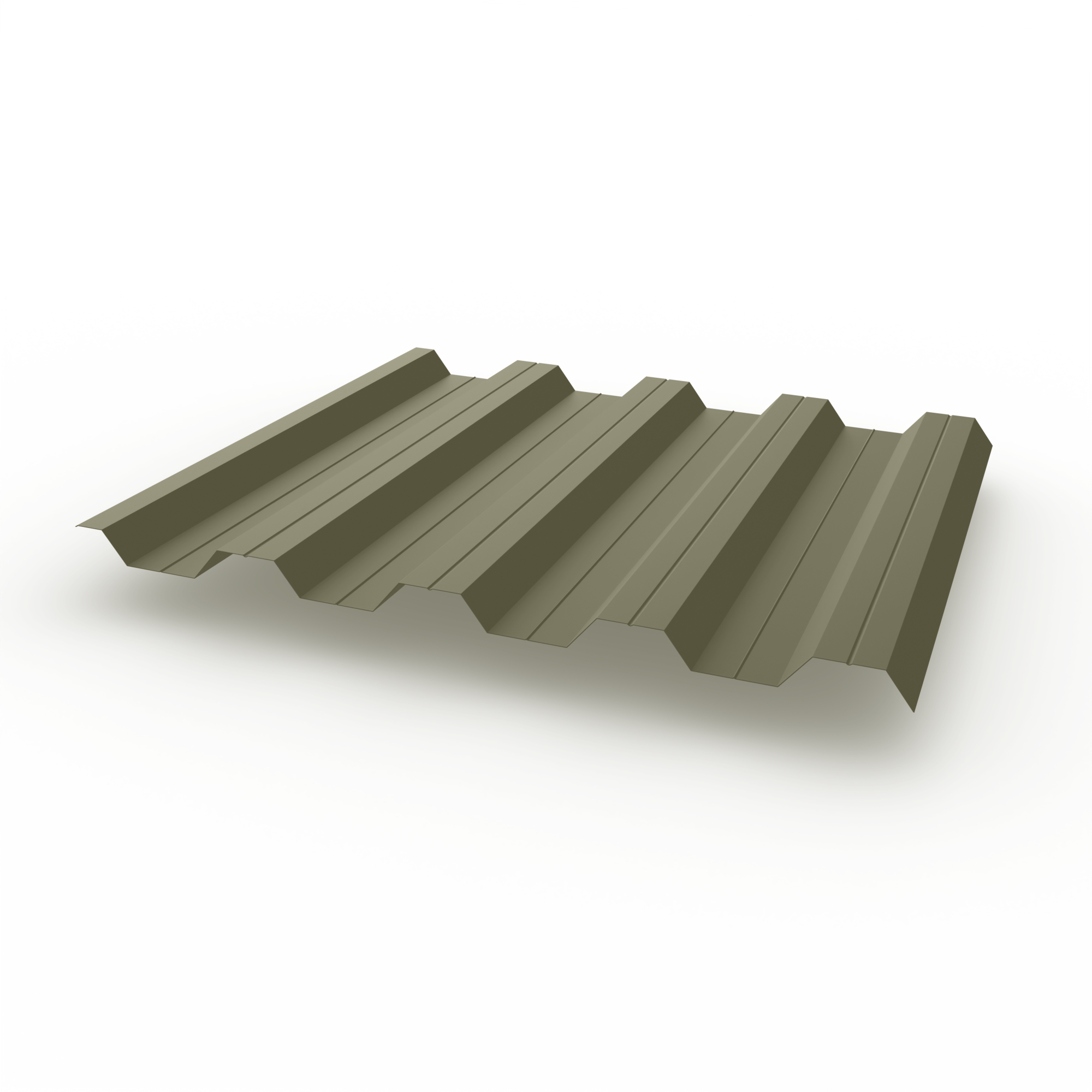 Профнастил НС44 (RAL 7002) 0,6х1047мм оцинкованный, с полимерным покрытием (Полиэстер)