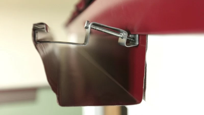 Крепление крюк полоса короткий прямоугольного желоба водосточного Grand Line Vortex 4х127мм RAL 9003