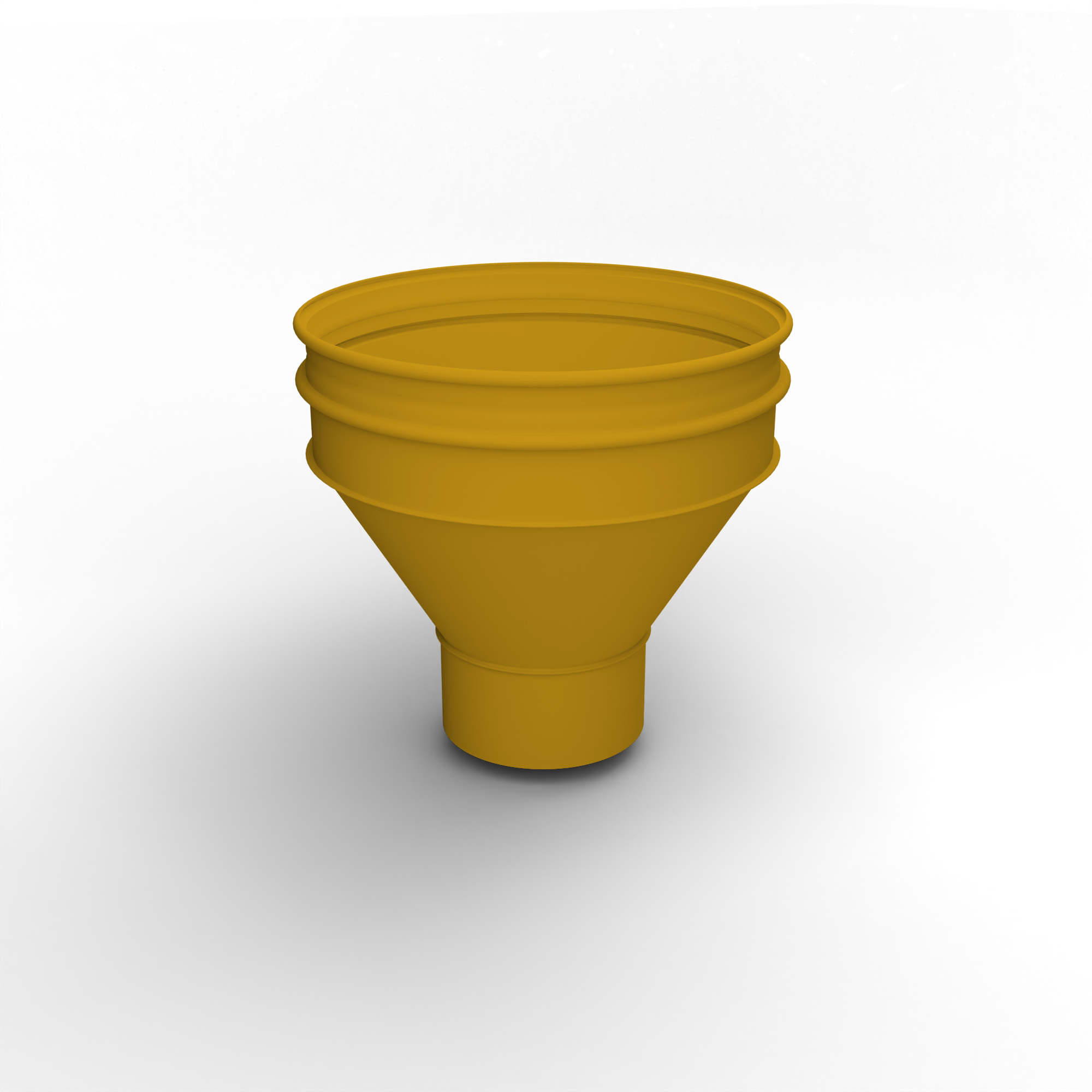 Воронка водосточная ф125х350мм (RAL 1006) водосборная, c порошковым покрытием