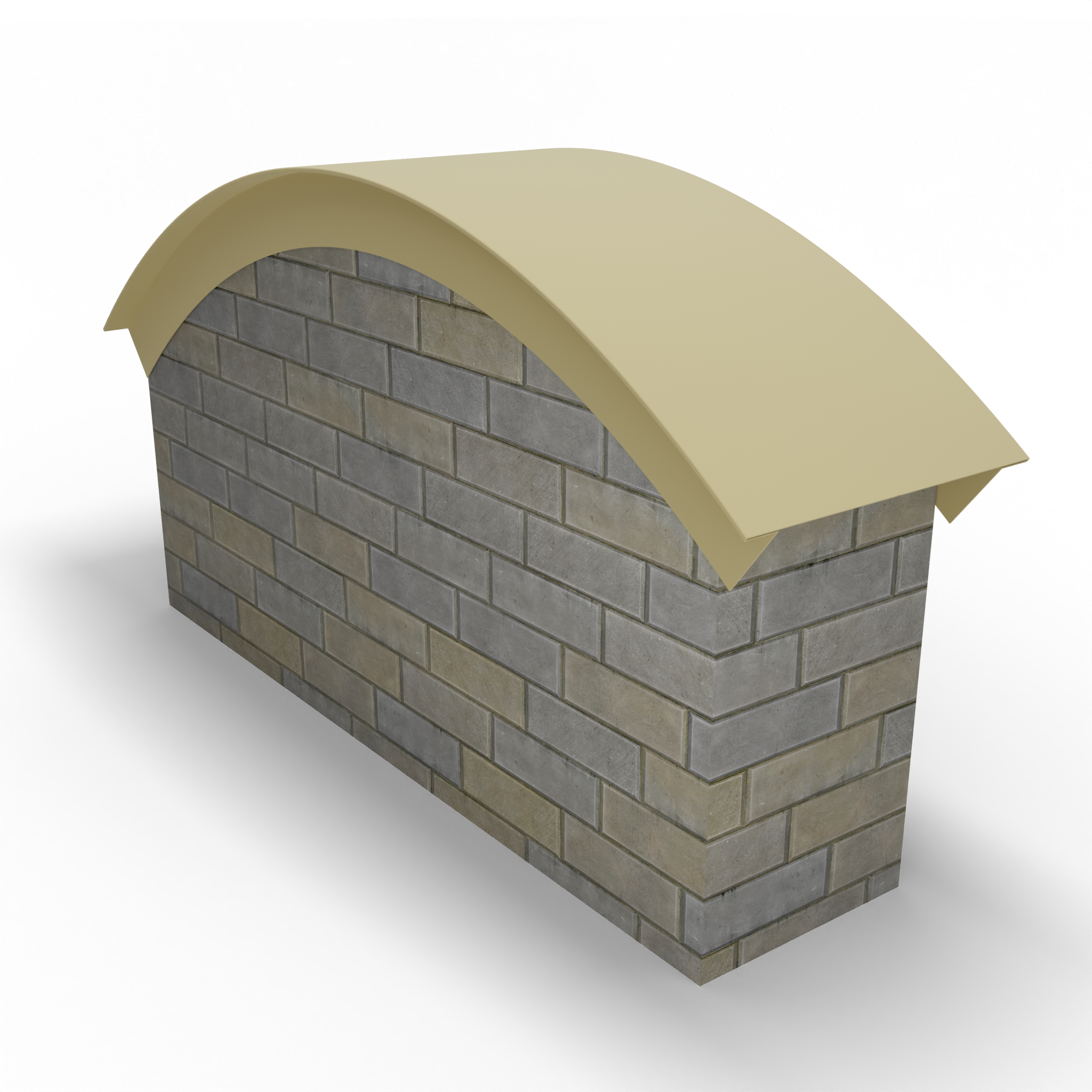 Парапет радиусный 1,2 мм (RAL 1014) полиэстер