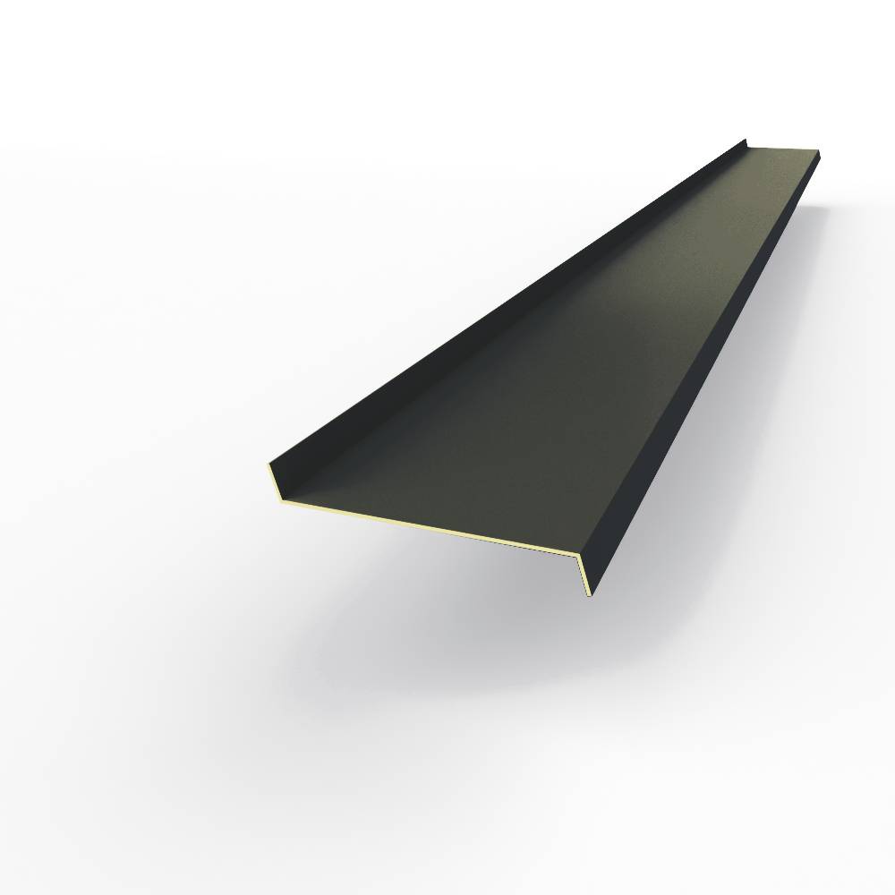 Отлив 0,5 мм RAL 7021 оконный оцинкованный c порошковым покрытием