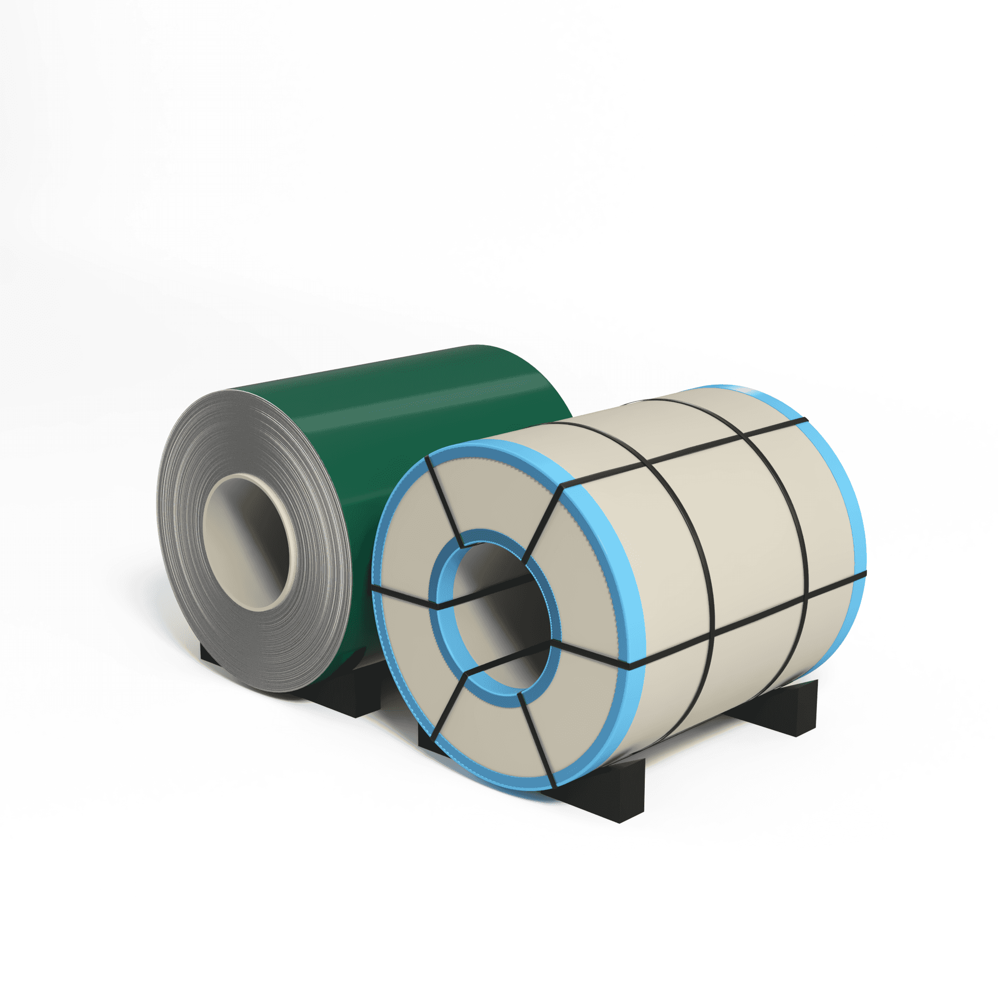 Рулон оцинкованный 0,7х1250мм (RAL 6016) с полимерным покрытием (полиэстер)