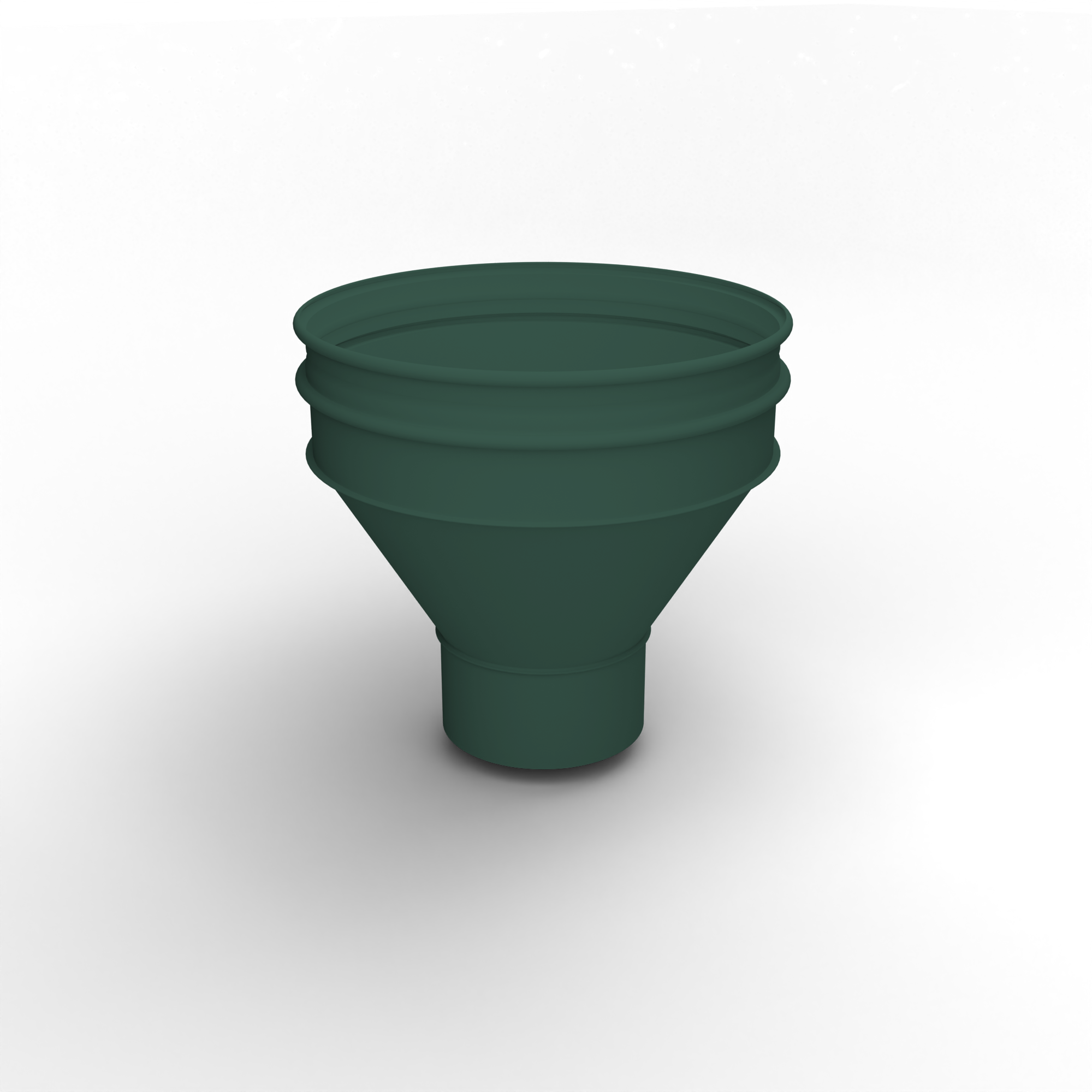 Воронка водосточная ф90х350мм (RAL 6028) водосборная, c порошковым покрытием