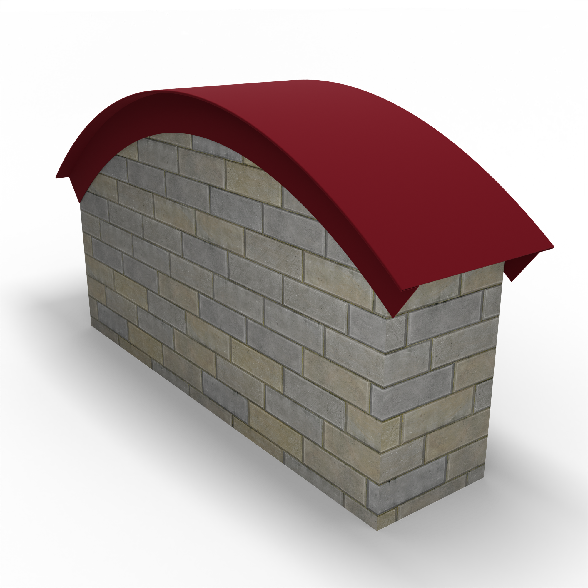 Парапет радиусный 0,45 мм (RAL 3032) полиэстер