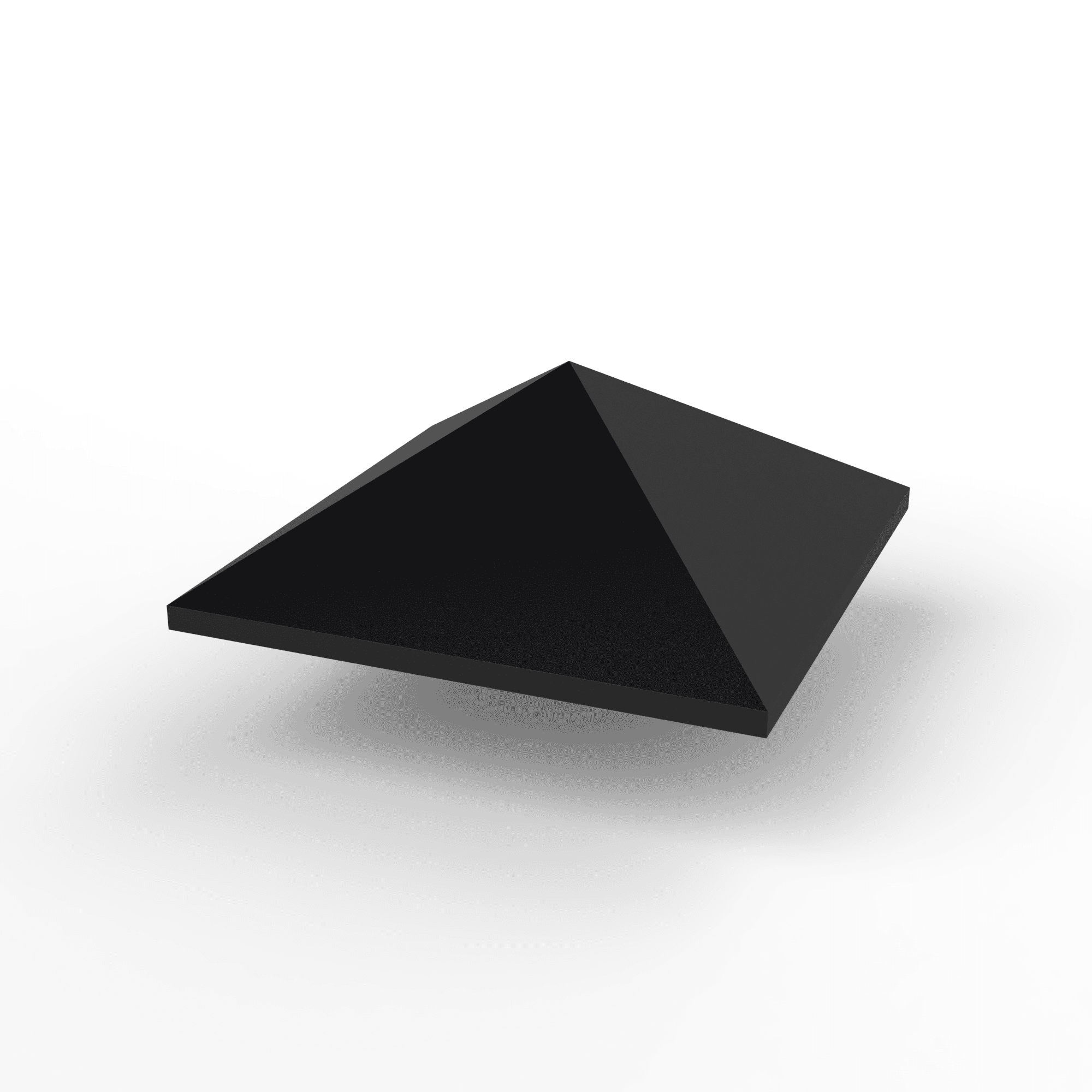 Колпак на столб стандартный оцинкованный с полимерным покрытием до 1200мм RAL 9005