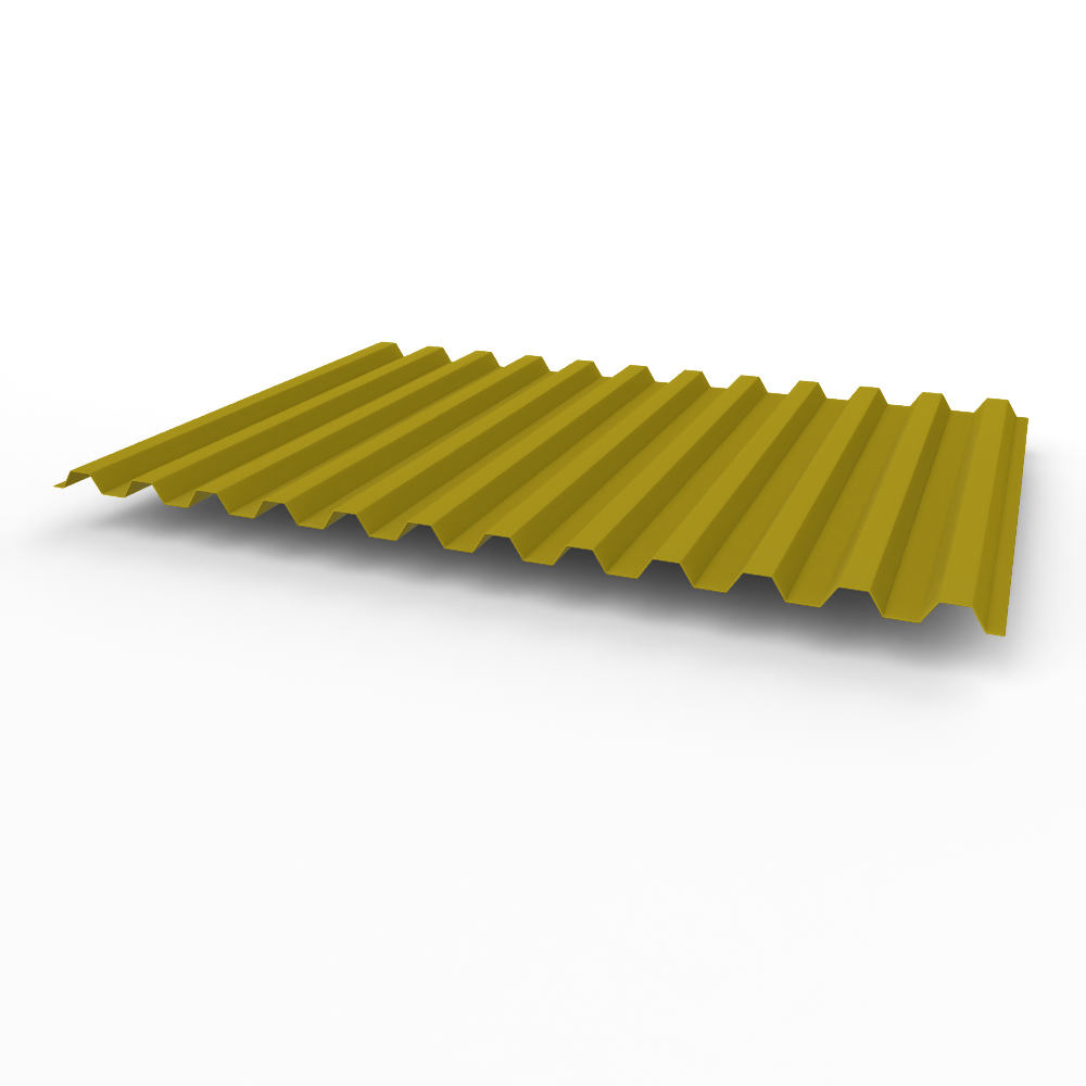 Профнастил С21 0,45х1051мм (RAL 1027) оцинкованный, с полимерным покрытием (полиэстер)