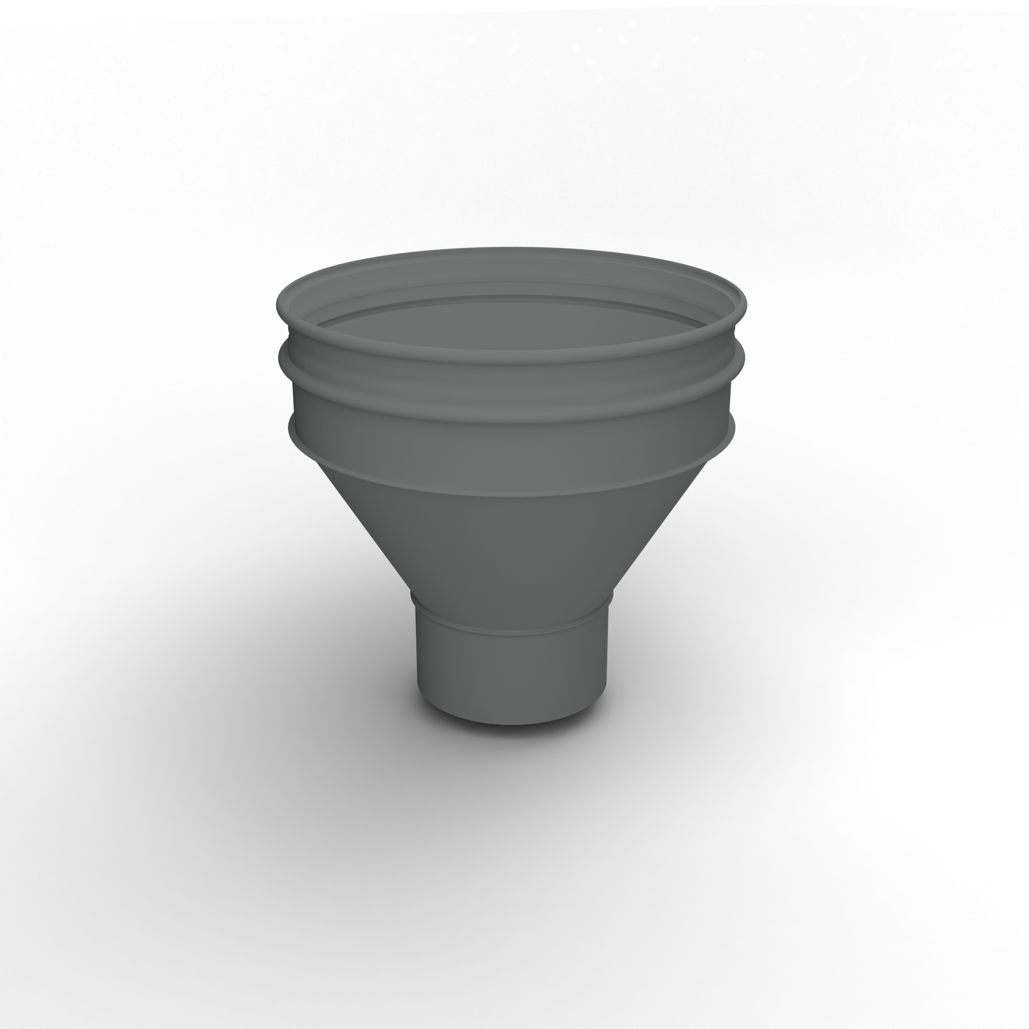 Воронка водосточная ф190х350мм (RAL 7037) водосборная, c порошковым покрытием