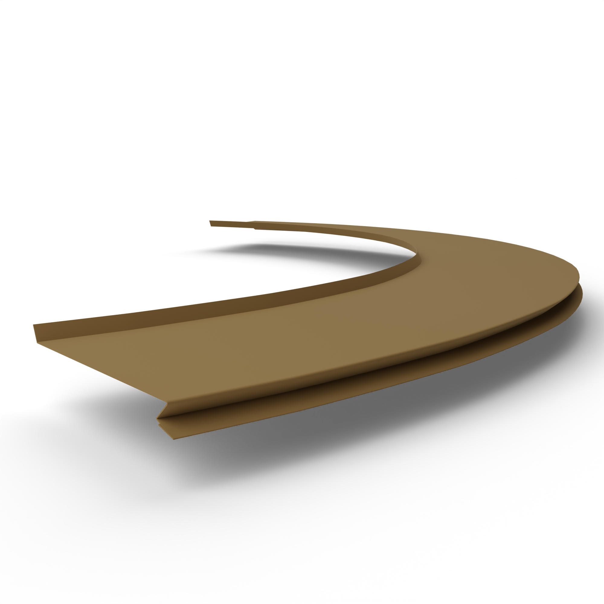 Отлив радиусный 1,2мм RAL 1036 оцинкованный, c порошковым покрытием