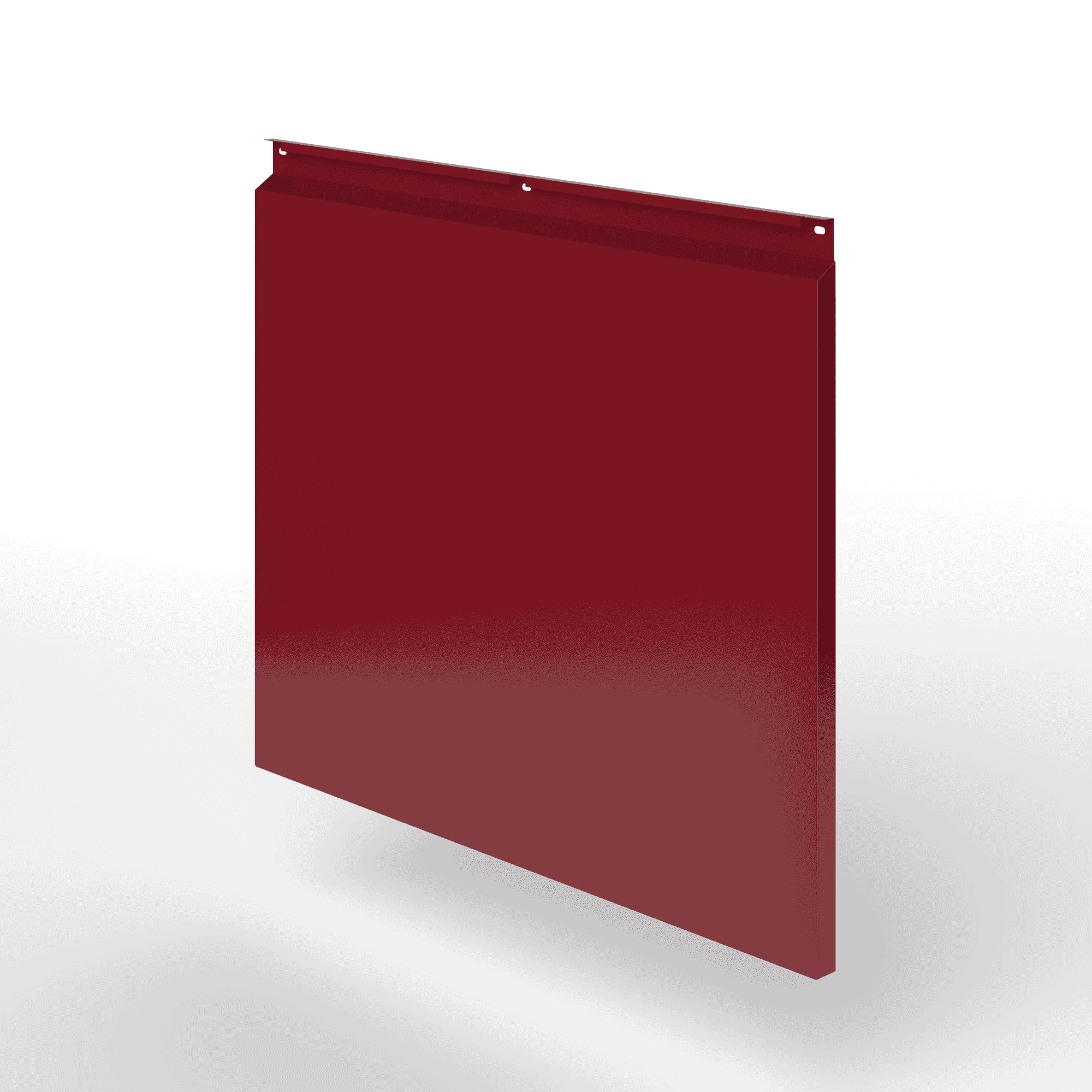 Фасадная металлокассета закрытого типа оцинкованная с порошковым покрытием 0,7x600х600мм RAL 3032 Перламутрово-рубиновый