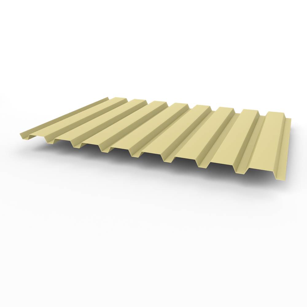 Профнастил С20 - 0,65х1150мм (RAL 1014) оцинкованный, с полимерным покрытием (полиэстер)