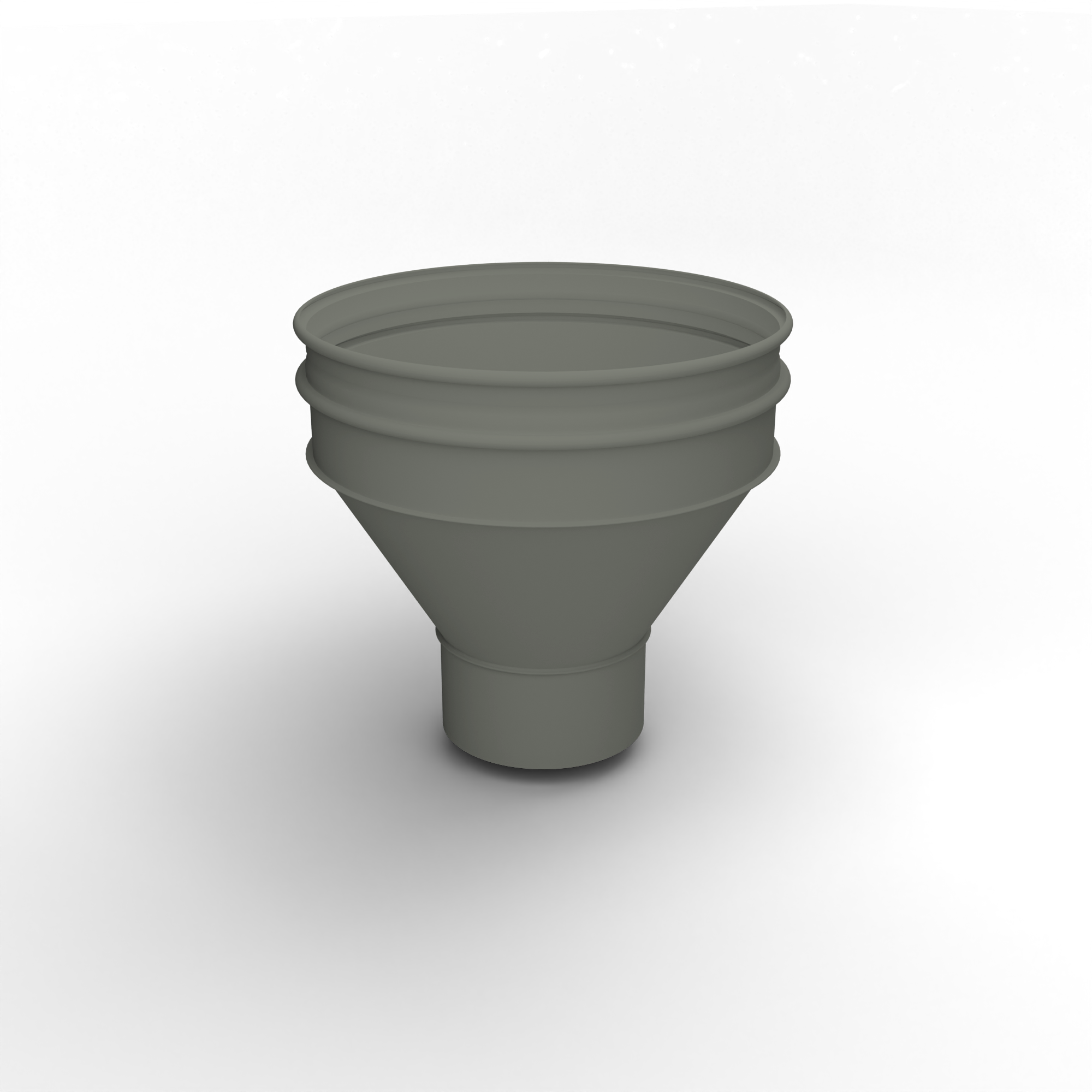 Воронка водосточная ф140х350мм (RAL 7023) водосборная, c порошковым покрытием