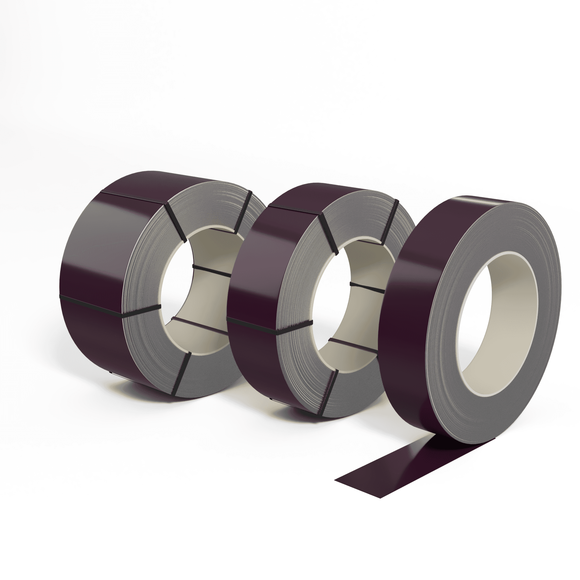 Лента оцинкованная (Штрипс) 0,9 мм (RAL 4007) с полимерным покрытием (полиэстер)