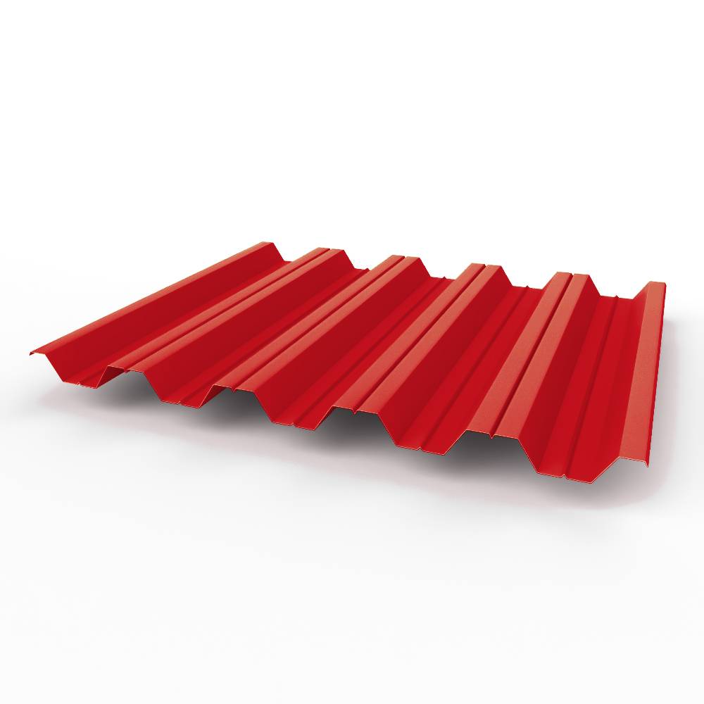 Профнастил НС35 0,45 RAL 3020 оцинкованный, с полимерным покрытием (полиэстер)