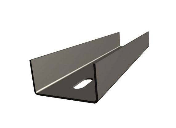 Профиль П-образный направляющий (гнутый швеллер) оцинкованный толщина 1,2мм перфорированный