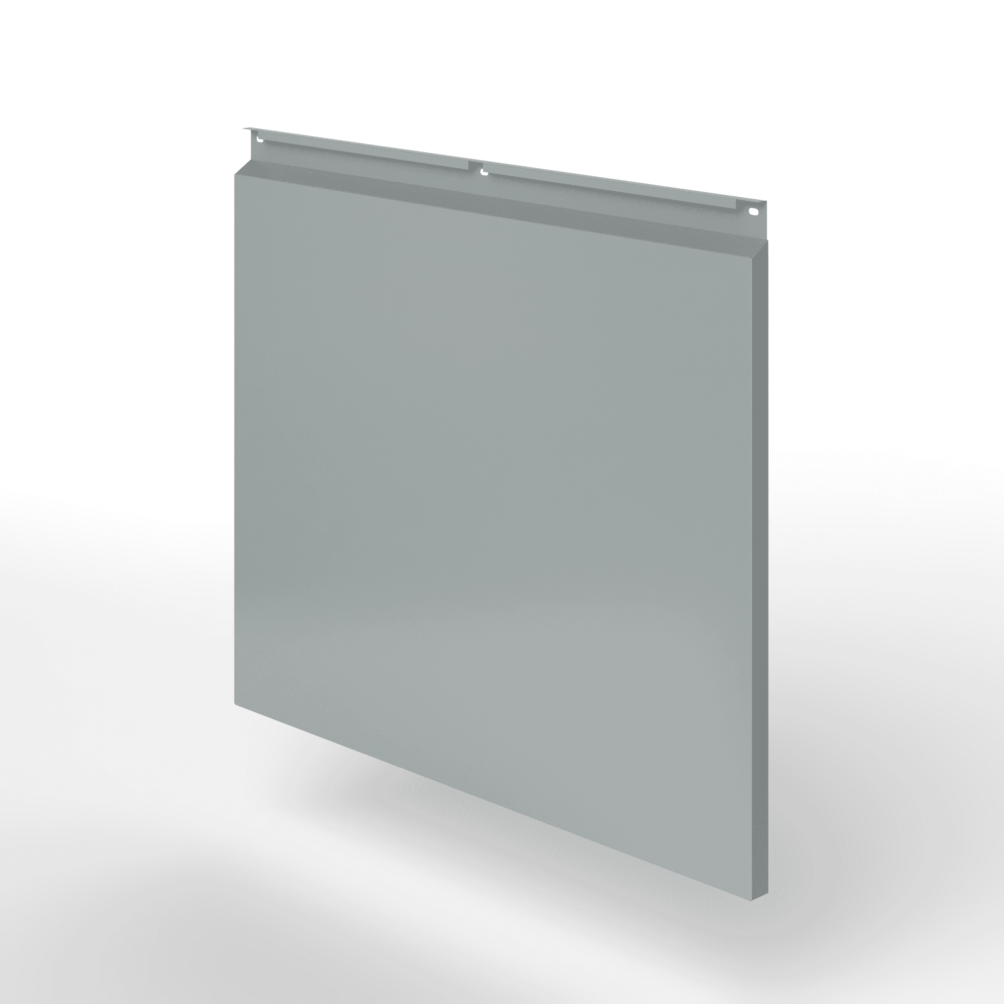 Фасадная металлокассета закрытого типа оцинкованная с порошковым покрытием 0,7x480х475мм RAL 7042 Транспортный серый A