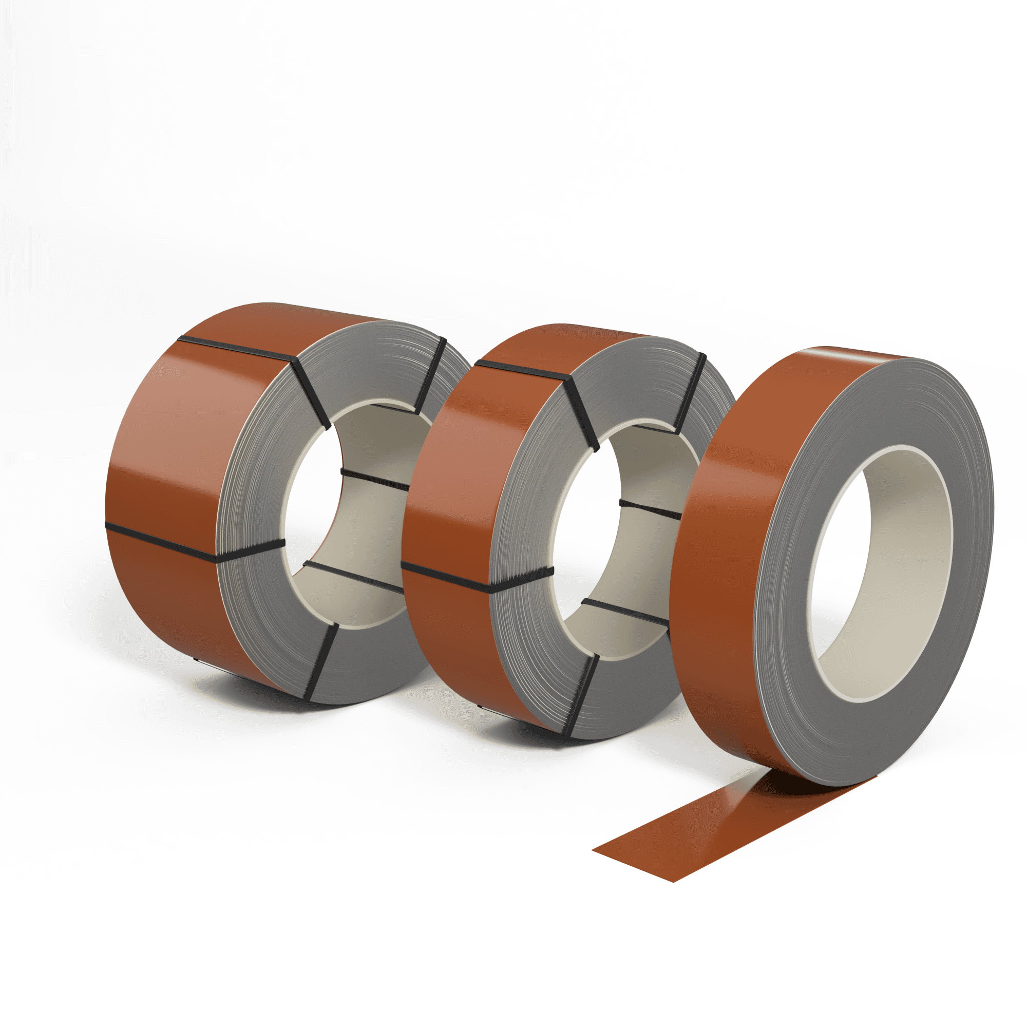 Лента оцинкованная (Штрипс) 0,5 мм (RAL 8023) с полимерным покрытием (полиэстер)