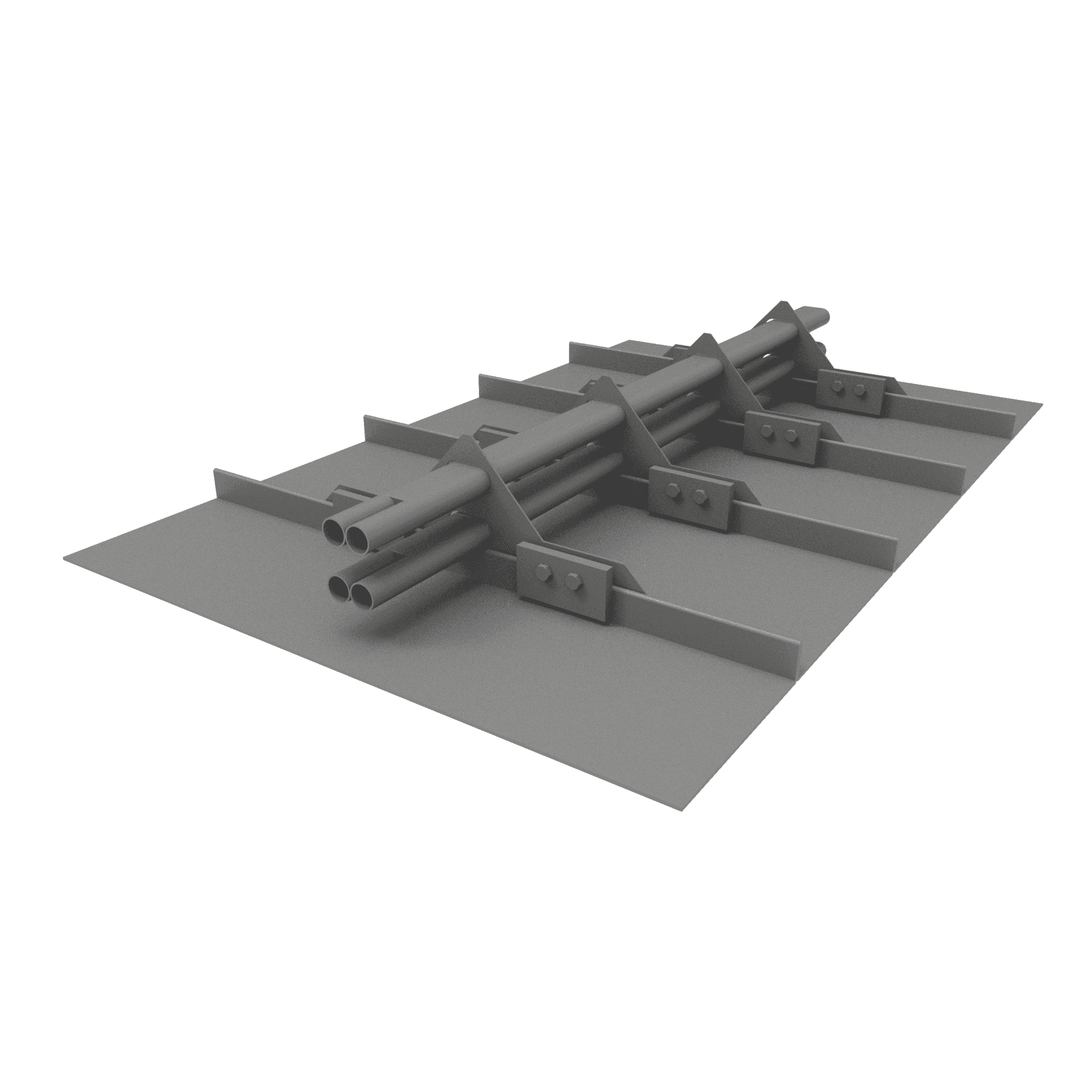 Снегозадержатель трубчатый плоскоовальный 3000мм фальц 40x20-1,0-2,0-3 оцинкованная сталь с порошковым покрытием RAL 9006