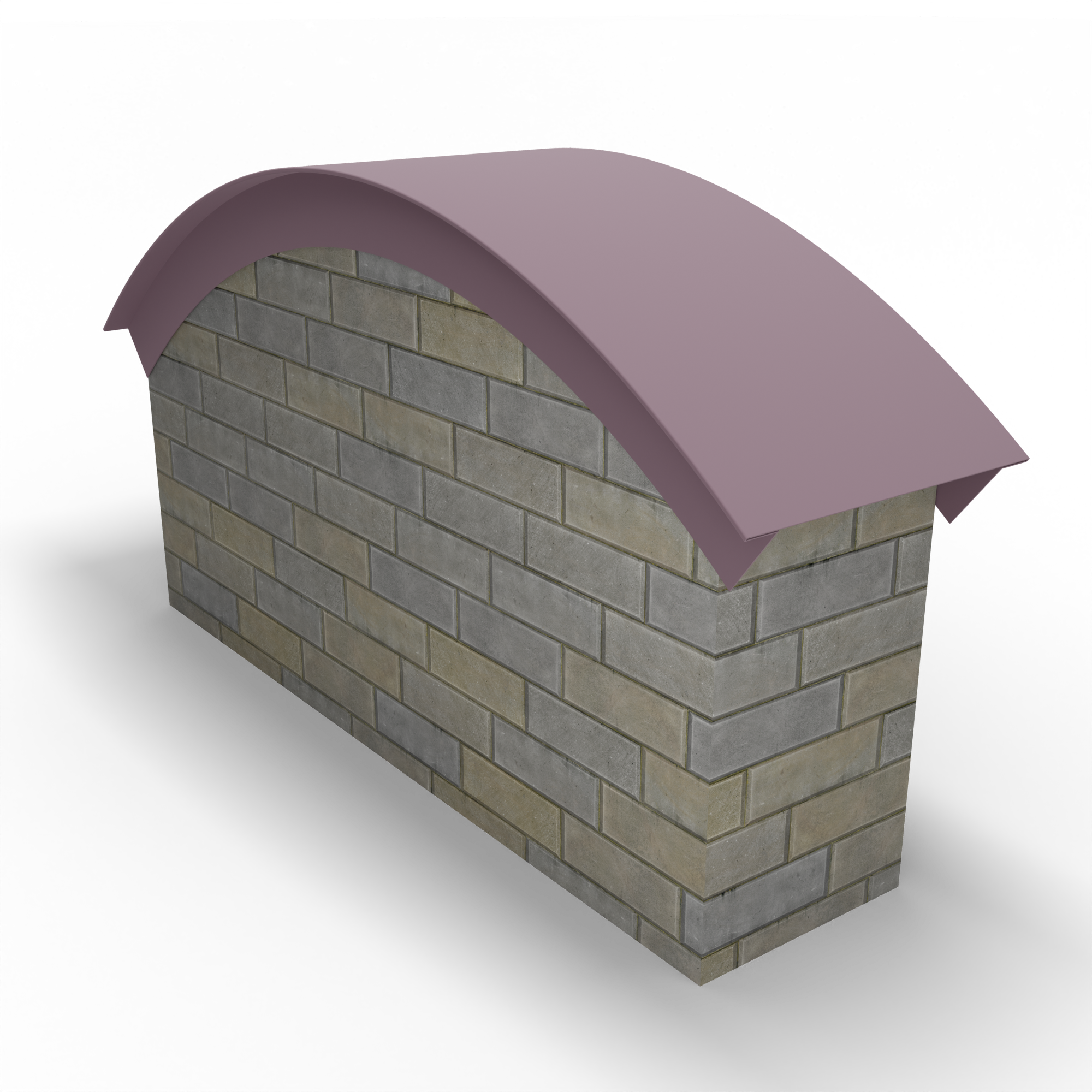 Парапет радиусный 0,45 мм (RAL 4009) полиэстер