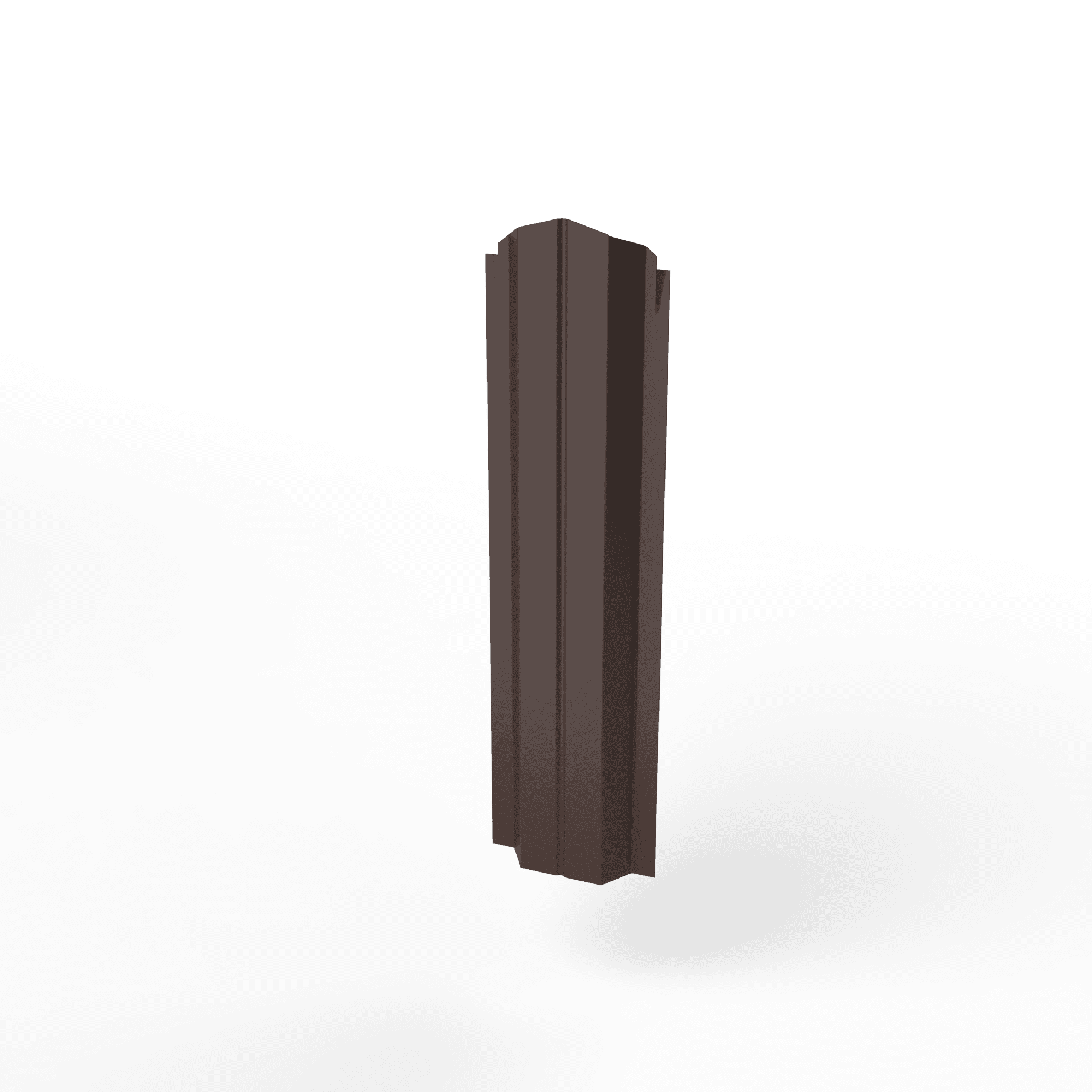 Штакетник оцинкованный с полимерным покрытием П-образный фигурный 0,45х100мм RAL 8017